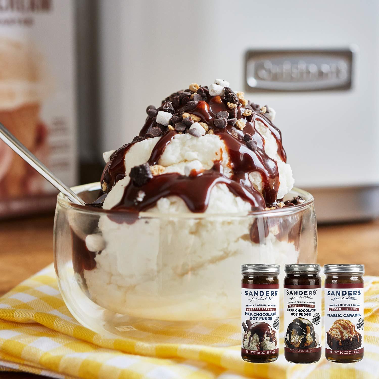 Sanders Hot Fudge Sauce & Gourmet Dessert Topping Assortment 3 Pack