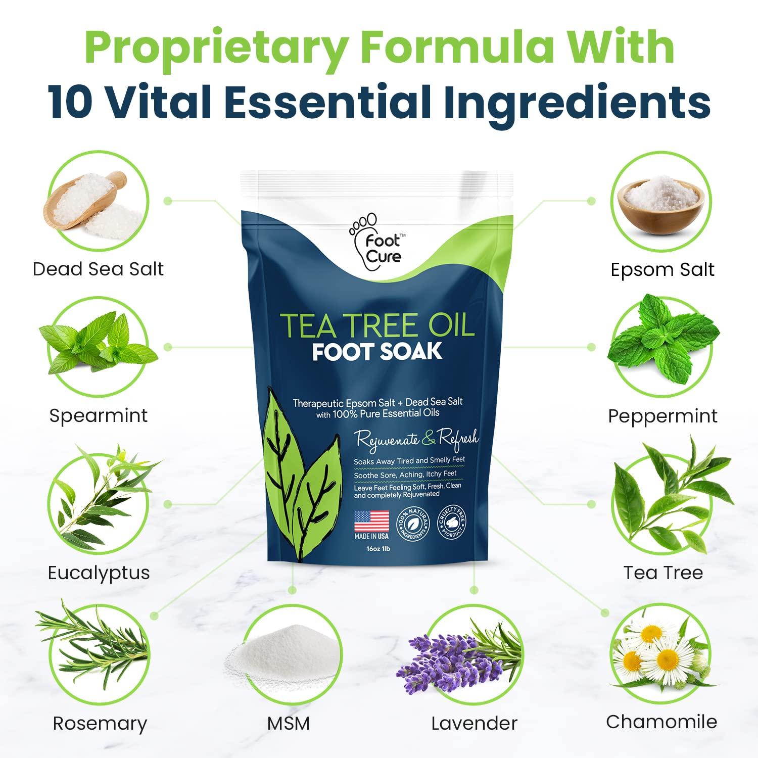 Tea Tree Foot Soak Callus Remover Gel Kit Extra Strength Callus