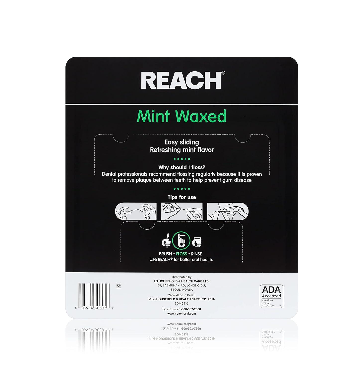 Reach Waxed Dental Floss Effective Plaque Removal Extra Wide Cleaning