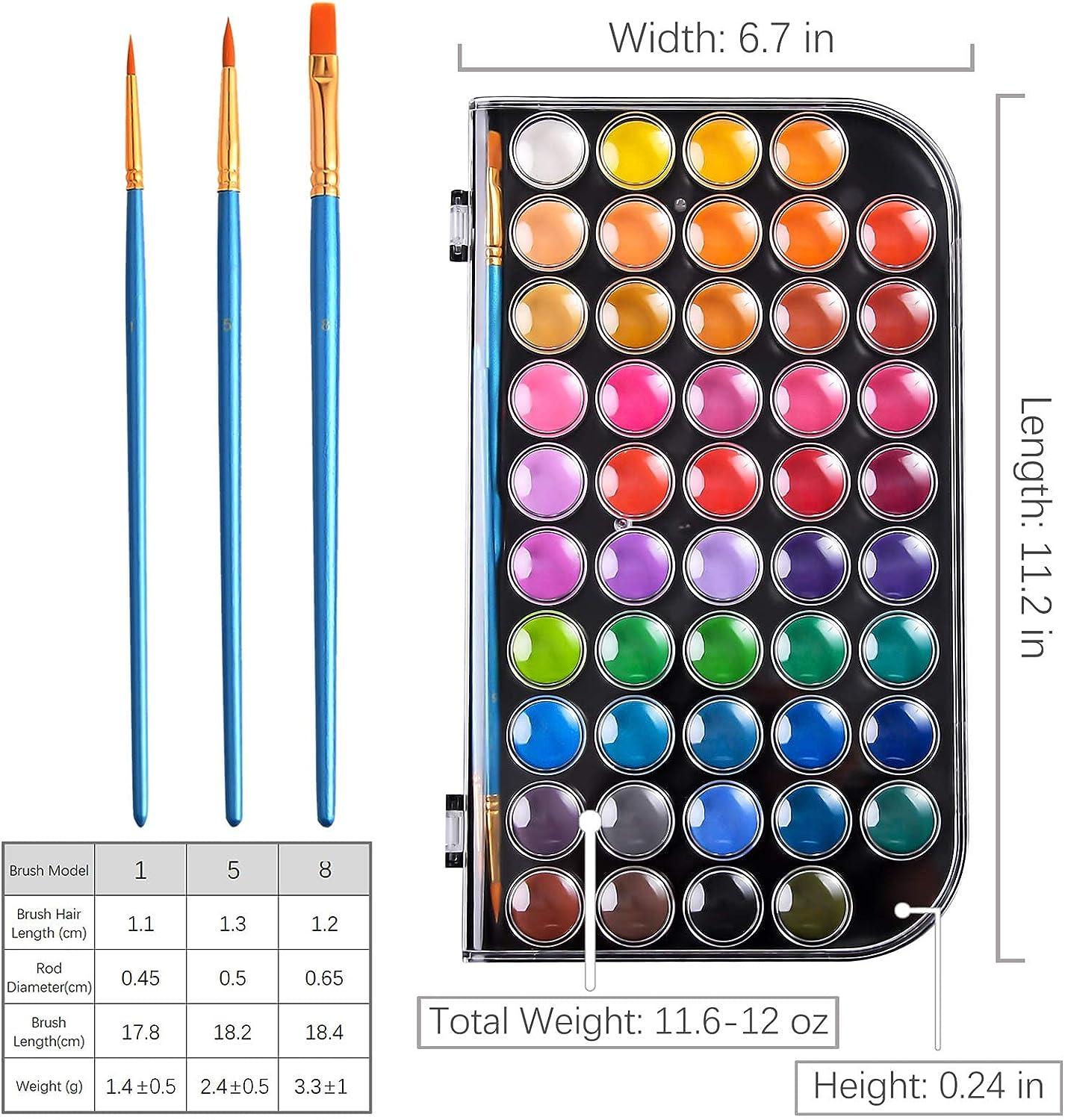 Keebor 12 Colors Watercolor Paint Set For Kids, 24 Pack Washable Water Colors For - View #2