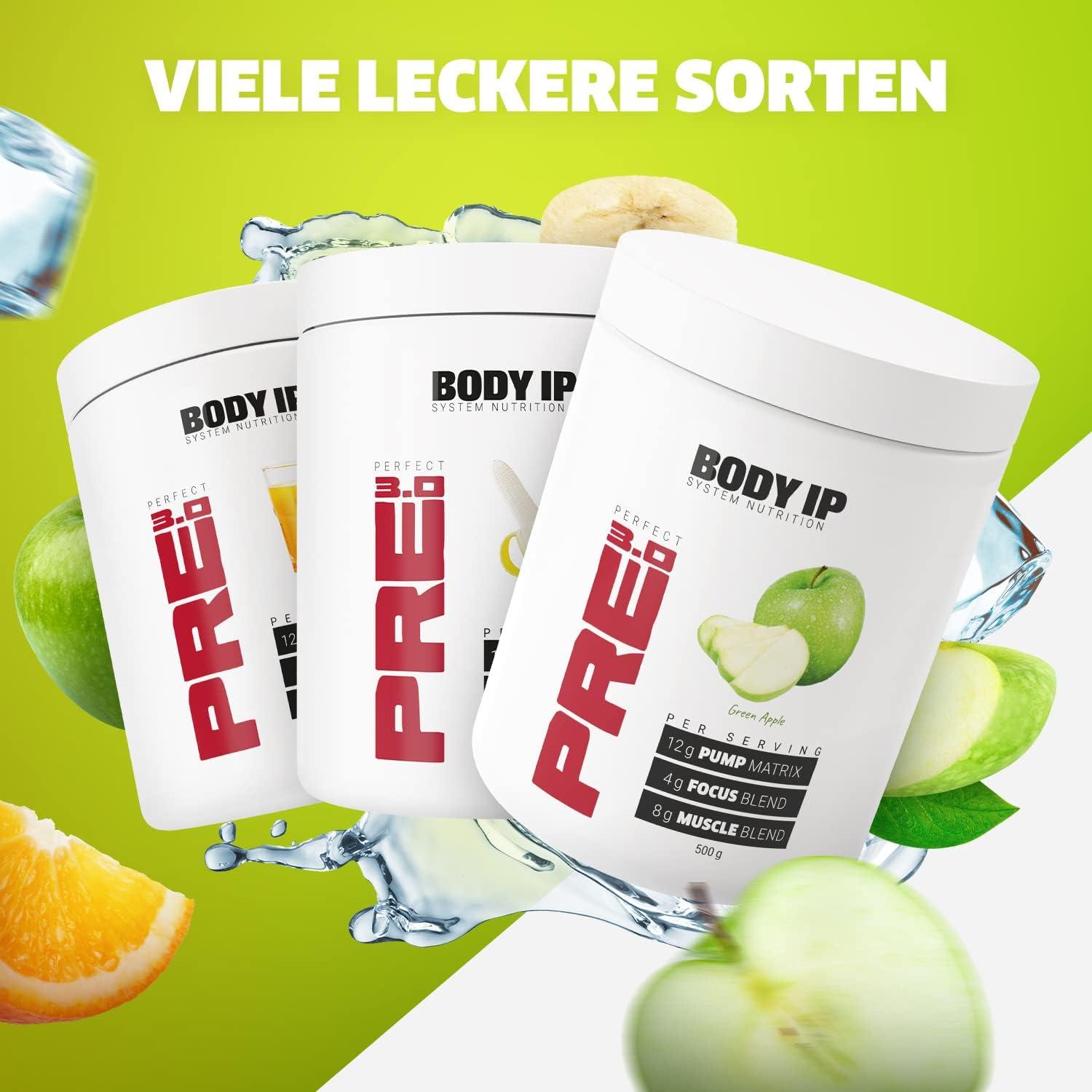 Body IP Perfect Pre Green Apple Vegan Pre Workout Shake