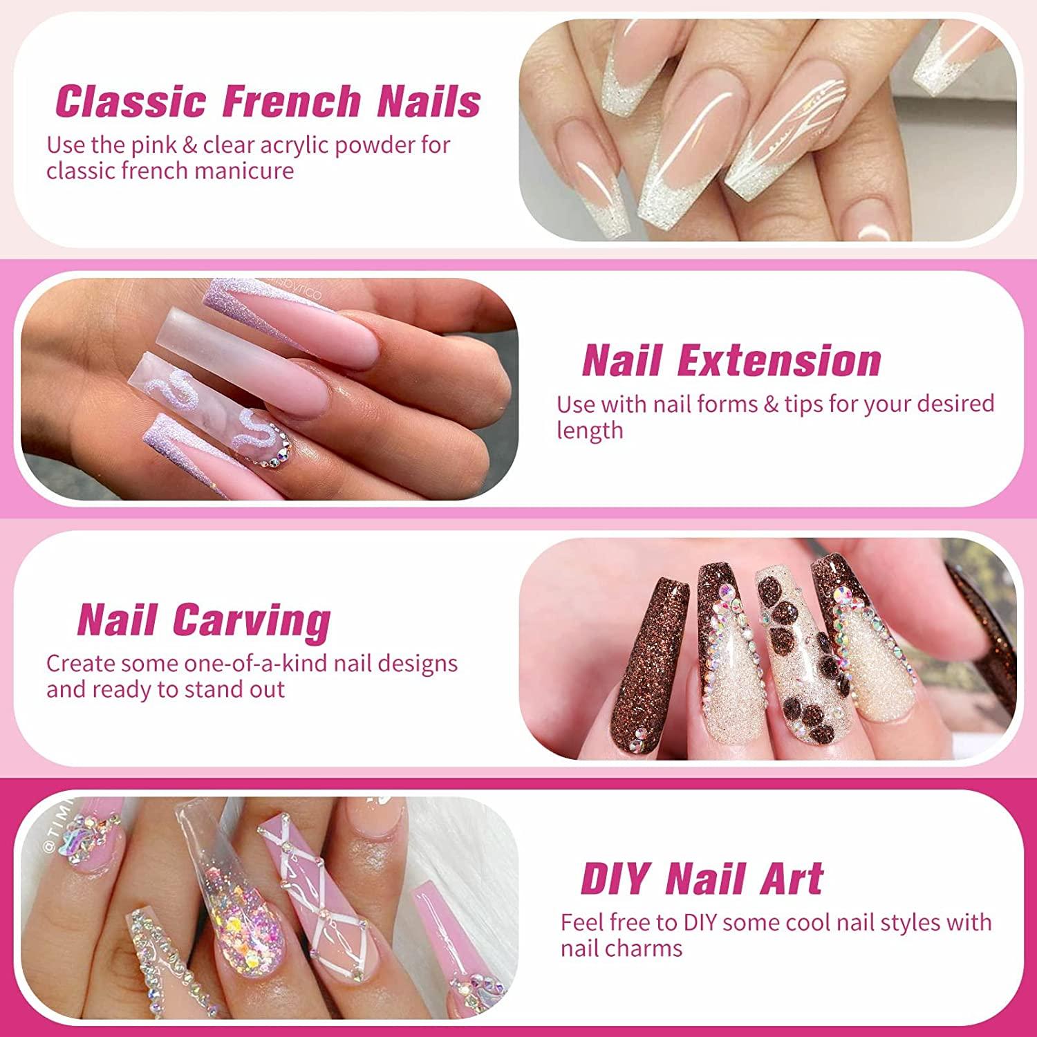 NICOLE DIARY Acrylic Powder System 12 Colors Glitter Acrylic Nail