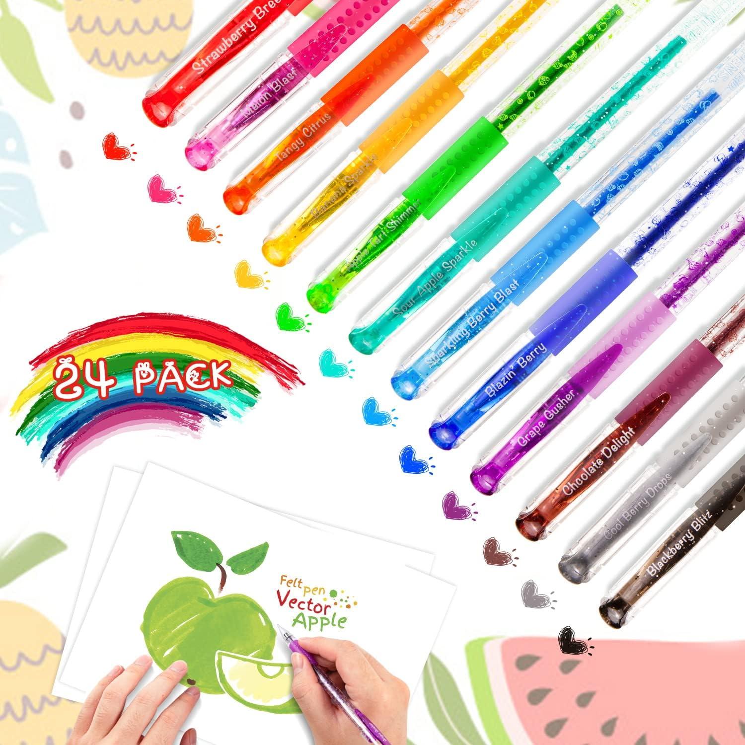 Fruity Scented Gel Pens Sunacme Sweet Scented Glitter Gel Pens Cute