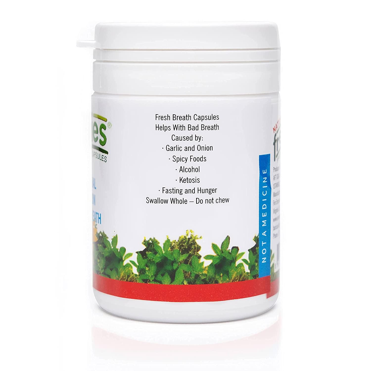 Freshies Gel Capsules for Bad Breath Organic Peppermint and Parsley