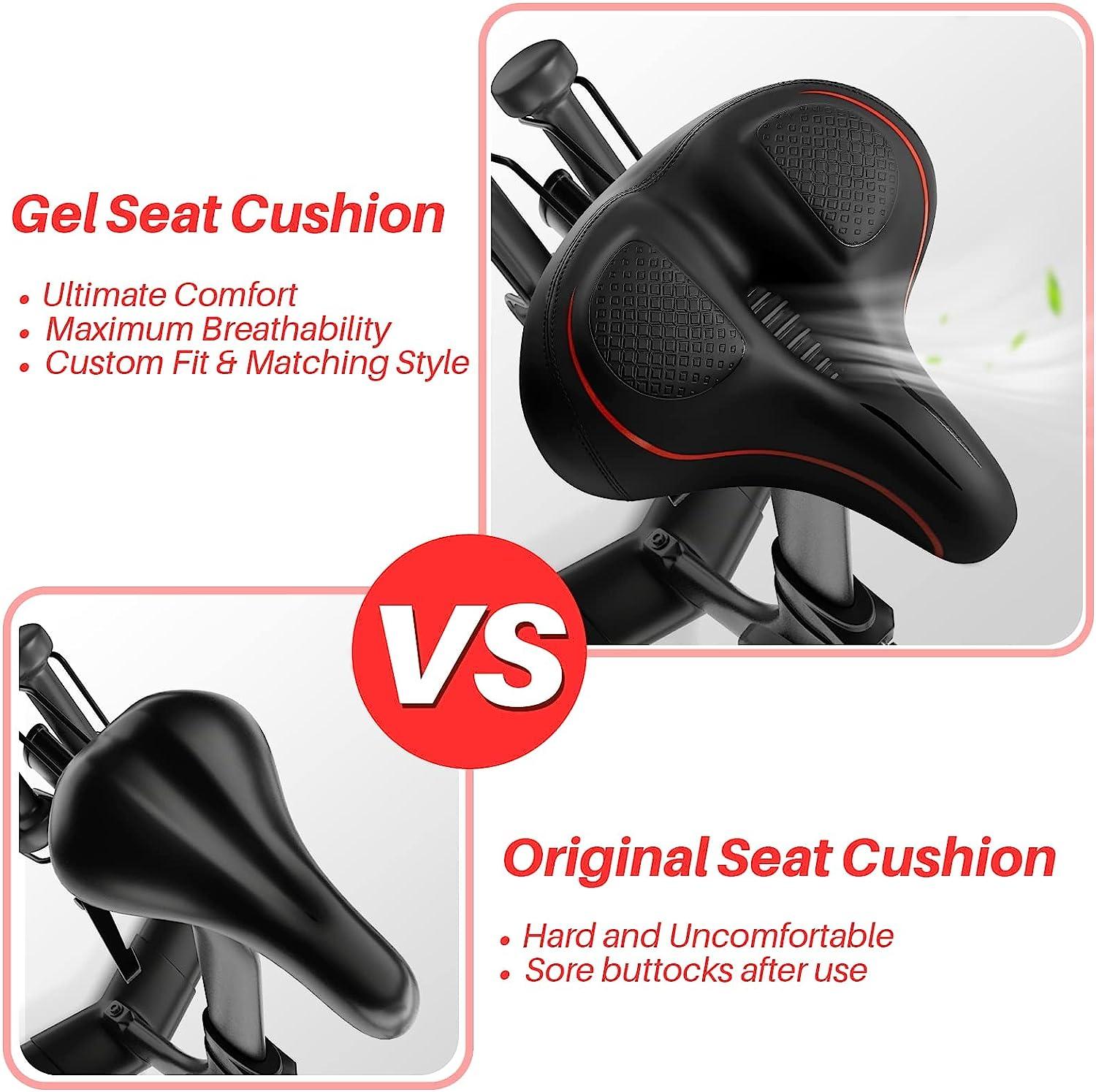 Bike seat,bike seat cushion,wide bike seat,exercise bike seat replacement