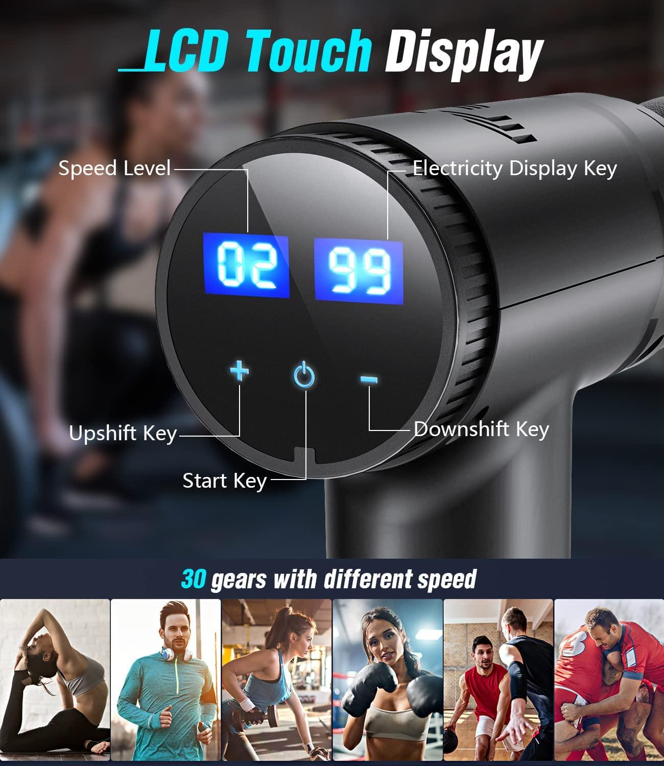 Full Body Massager Fascial Massage Gun Electric Percussion Pistol Massager For Body Neck Back Deep Tissue Muscle Relaxation Pain Relief Fitness 230516 From Mang07, $90.23 - View #4