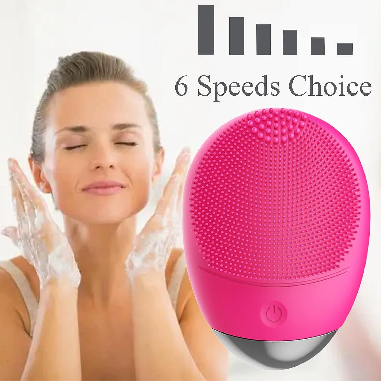 3-in-1 Electric Facial Cleansing Brush | Soft Silicone Face Scrubber | USB Rechargeable IPX7 Waterproof | Sonic Vibrating for Deep Cleansing | Exfoliating and Massaging | Rose Red | Buy Now with Express International Delivery | GoSupps.com 3-in-1 Electric Facial Cleansing Brush | Soft Silicone Face Scrubber | USB Rechargeable IPX7 Waterproof | Sonic Vibrating for Deep Cleansing | Exfoliating and Massaging | Rose Red | Buy Now with Express International Delivery | GoSupps.com