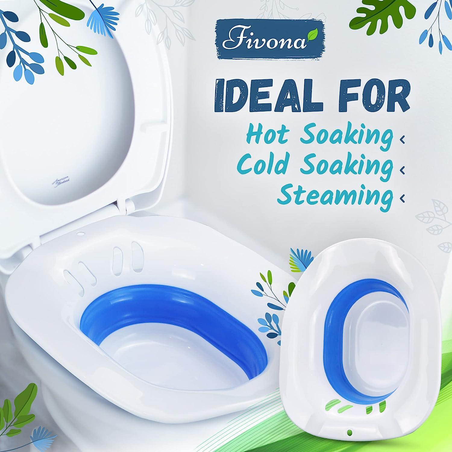 Fivona Unisex Sitz Bath Seat for Soak and V Steam Hemorrhoid, Fissure