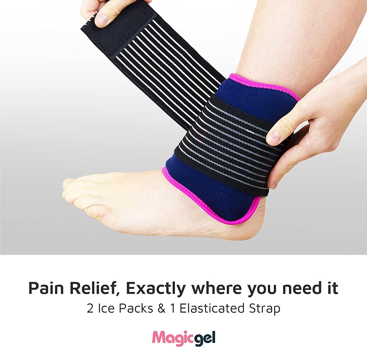 2 x Reusable Ice Packs for Injuries with Adjustable WrapAround Strap