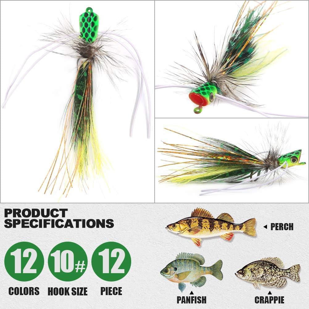 PopperFliesforFlyFishingTopwaterPanfishBluegillBassPoppers