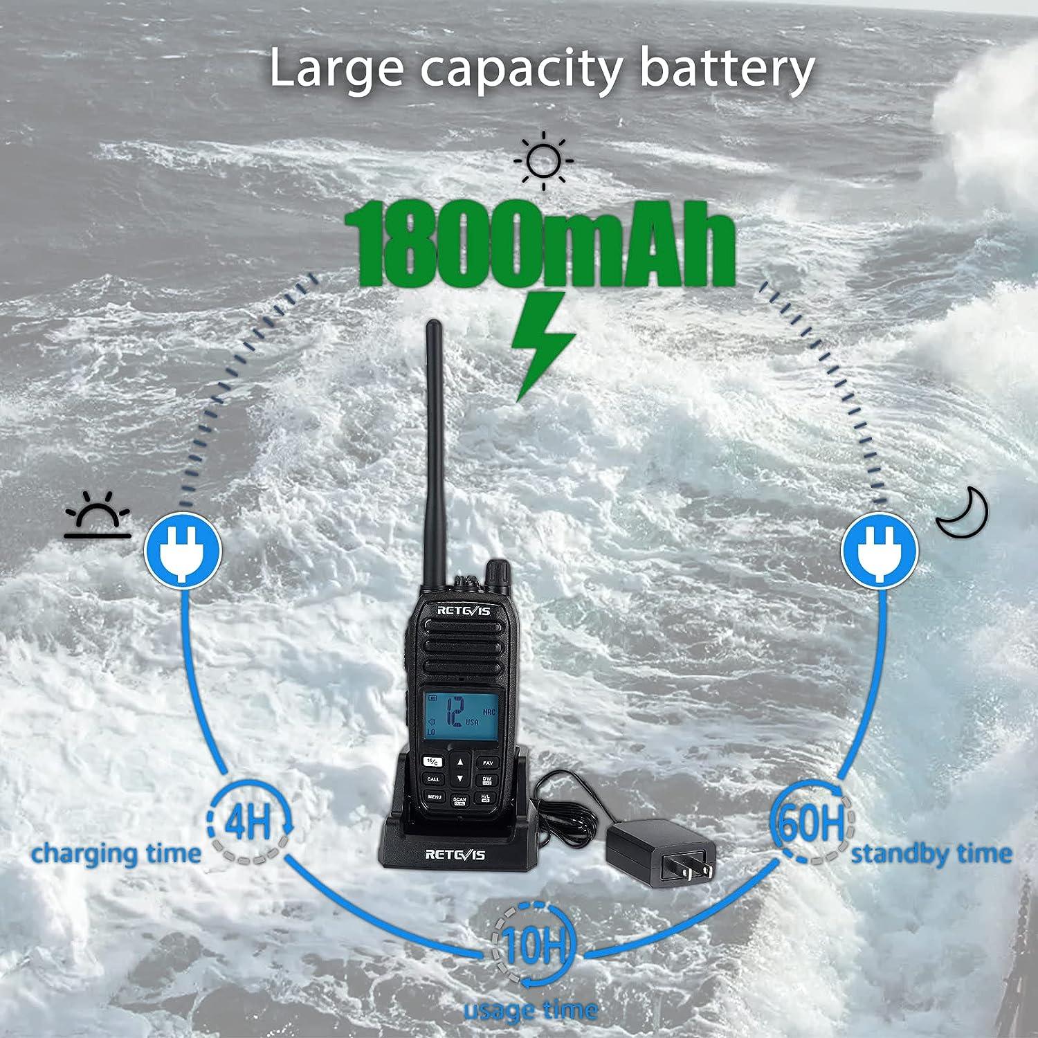 Retevis RM21 Handheld Floating Marine Radio with NOAA Weather