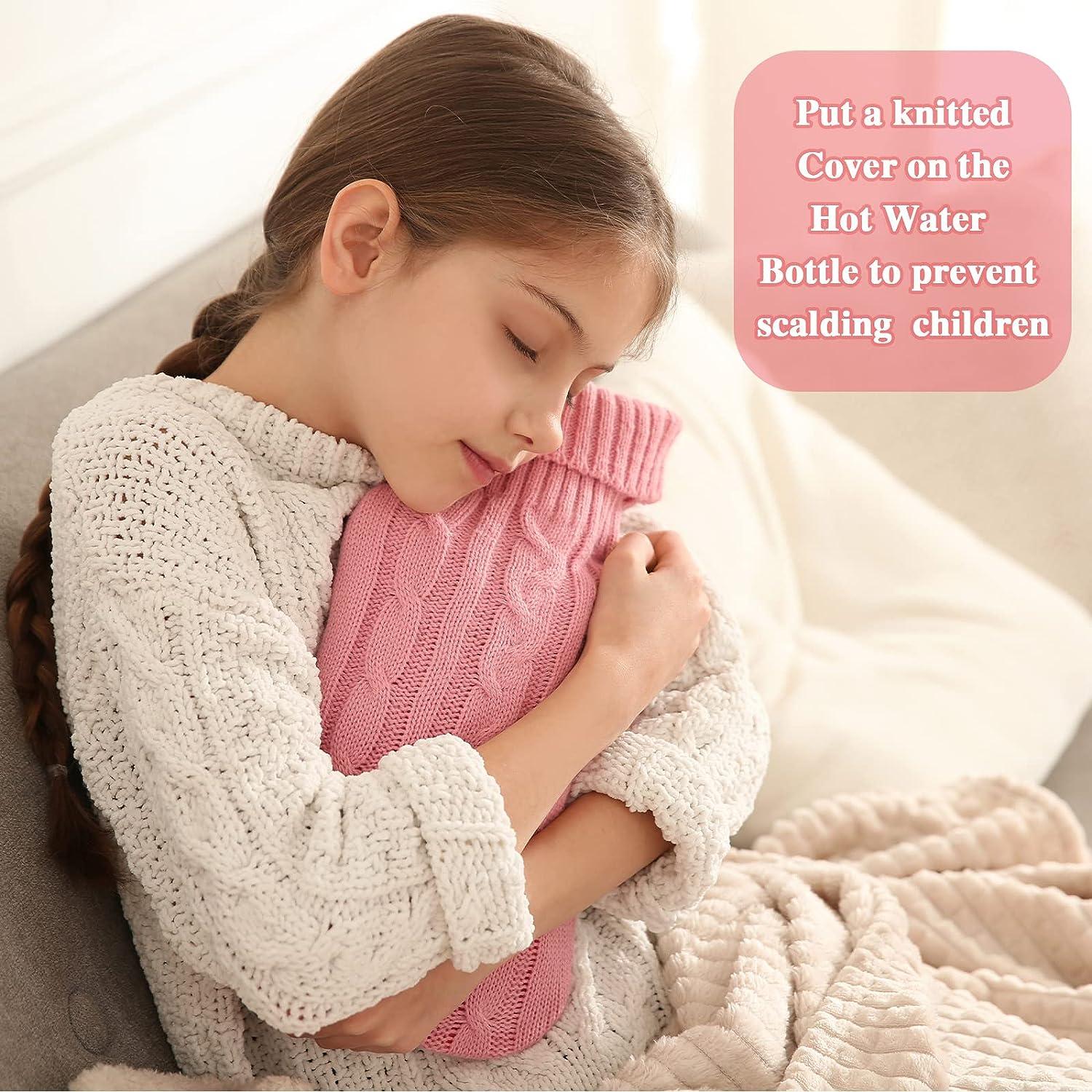 2 Pieces Hot Water Bottle Cover Soft Cover Only Knitted Hot Water