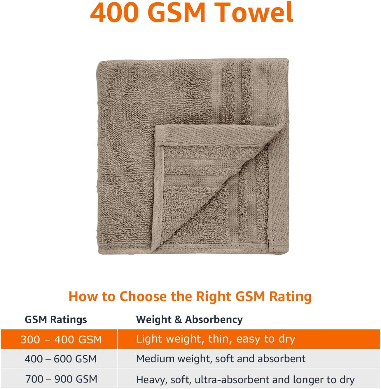 Amazon Basics 12Pack Cocoa Powder Washcloths for Cosmetic Use