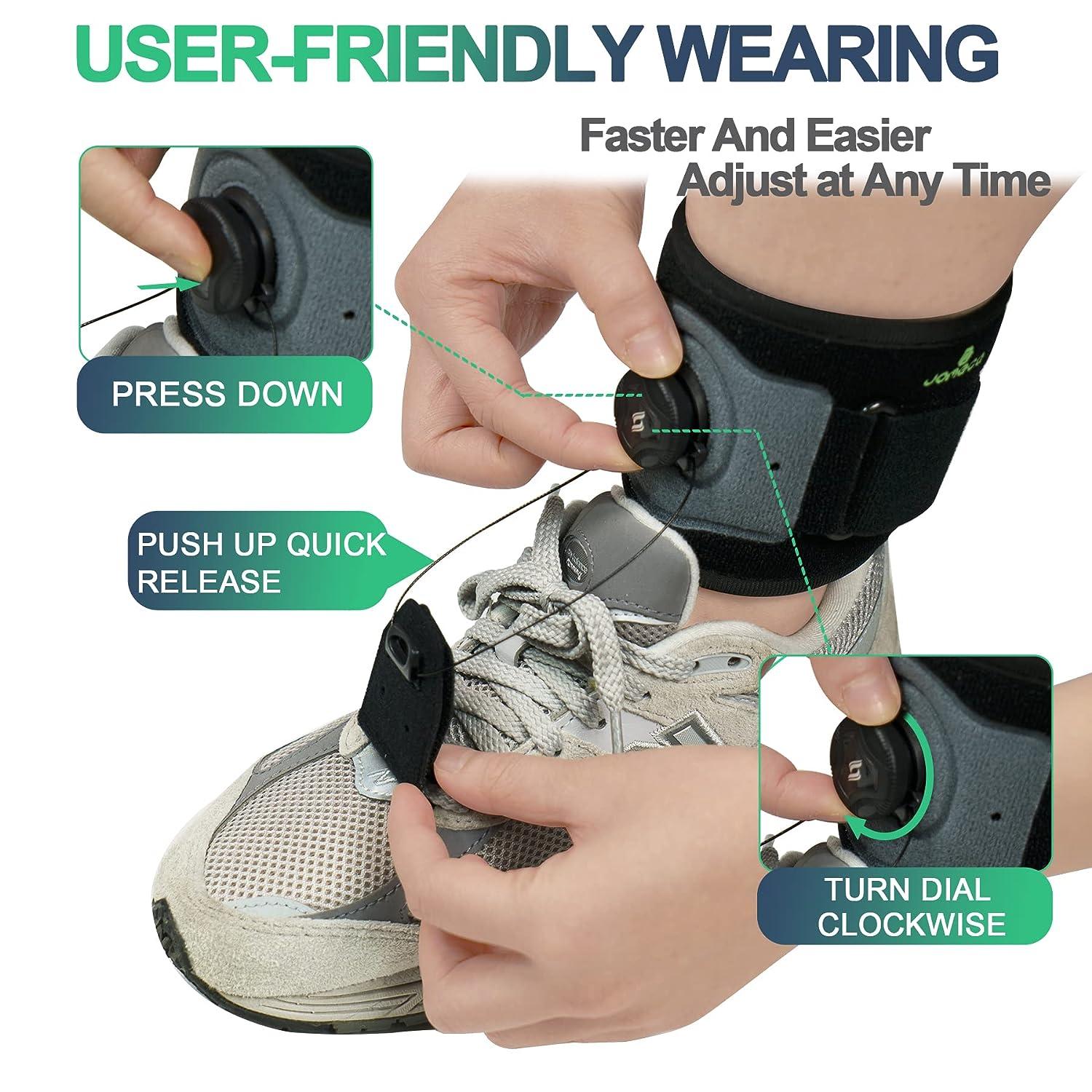 JOMECA Drop Foot Brace with ReelAdjust Dorsiflexion Drop Foot Support