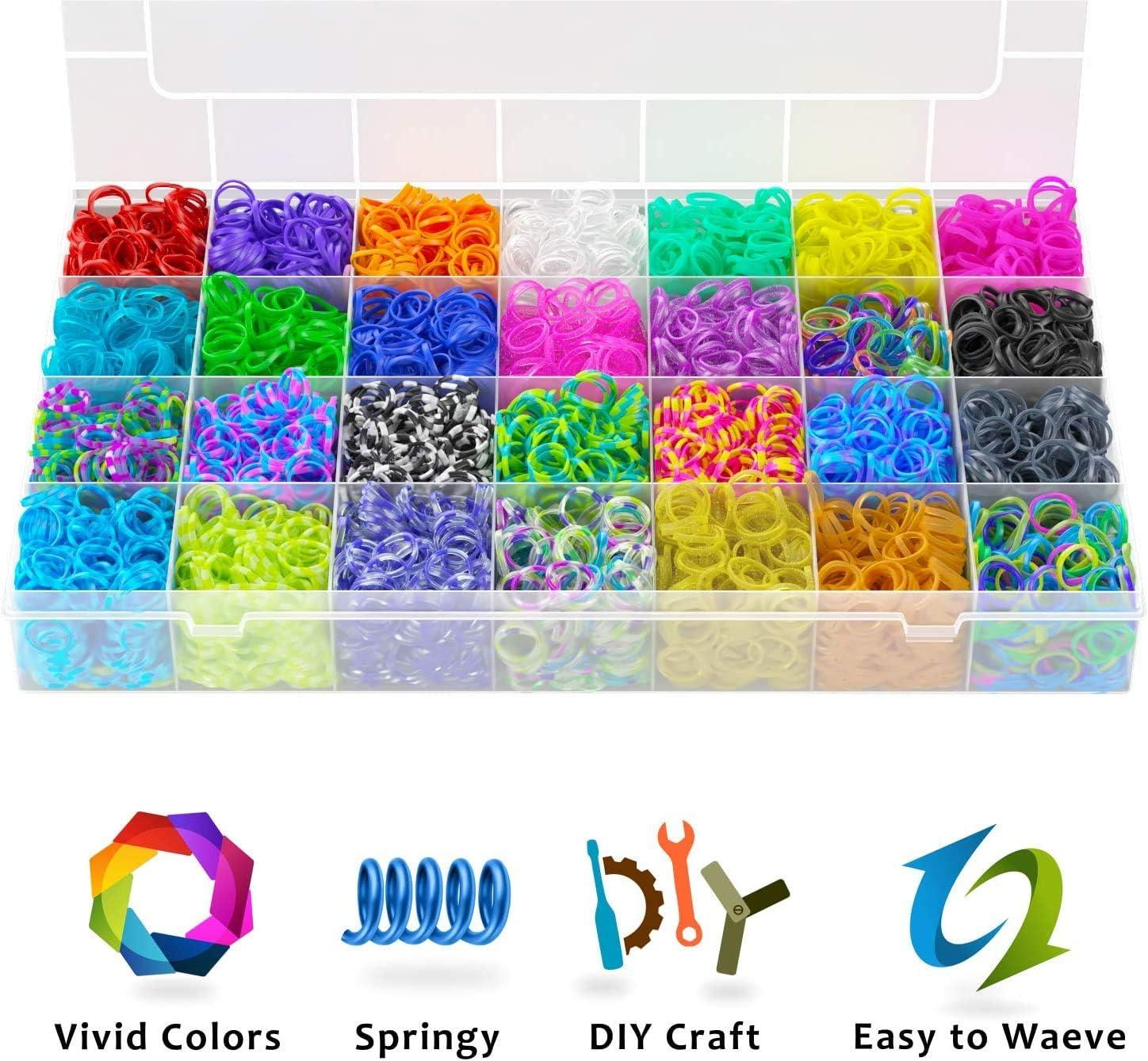 11,900+ Rubber Band Bracelet Refill Kit - 11,000 Premium Loom Bands in 28  Bright Colors, 600 S-Clips, 200 Beads, 30 Charms, 52 ABC Beads - Loom  Bracelet Making Kit in a Huge Giftable Case - Yahoo Shopping