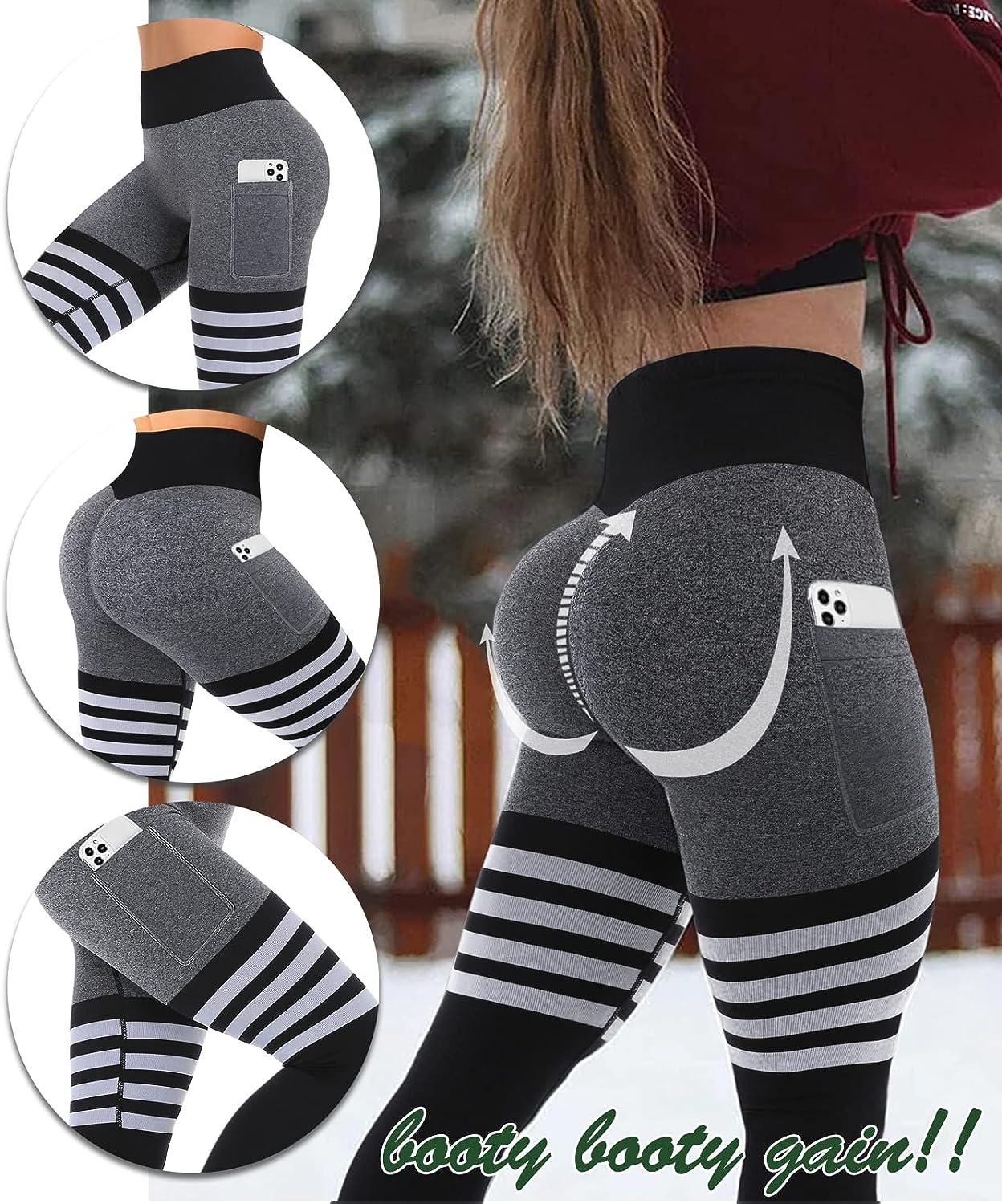 Workout Leggings for Women Butt Lift High Waisted Yoga Pants Tummy Control  Seamless Sports Compression Tights