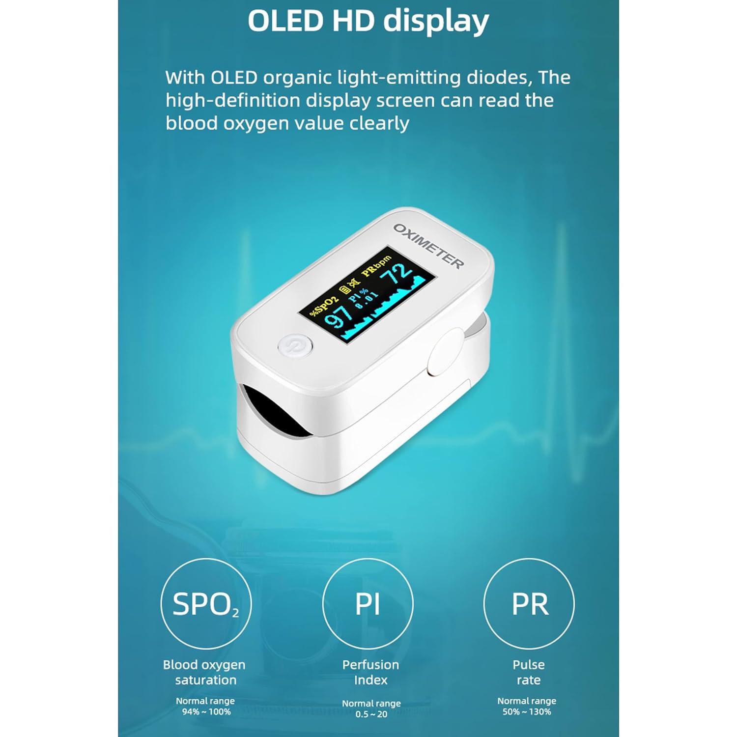 Professional Bluetooth Finger Oximeter with OLED Screen Heart Rate