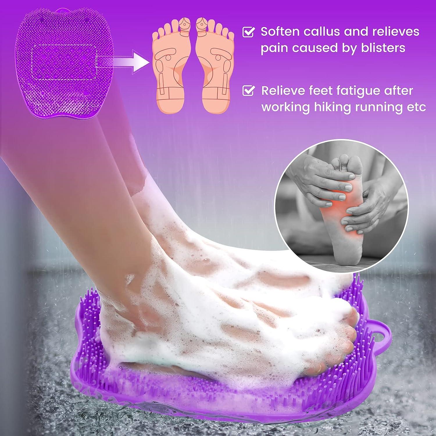 Shower Foot Massager Scrubber Mat NonSlip with Suction Cups