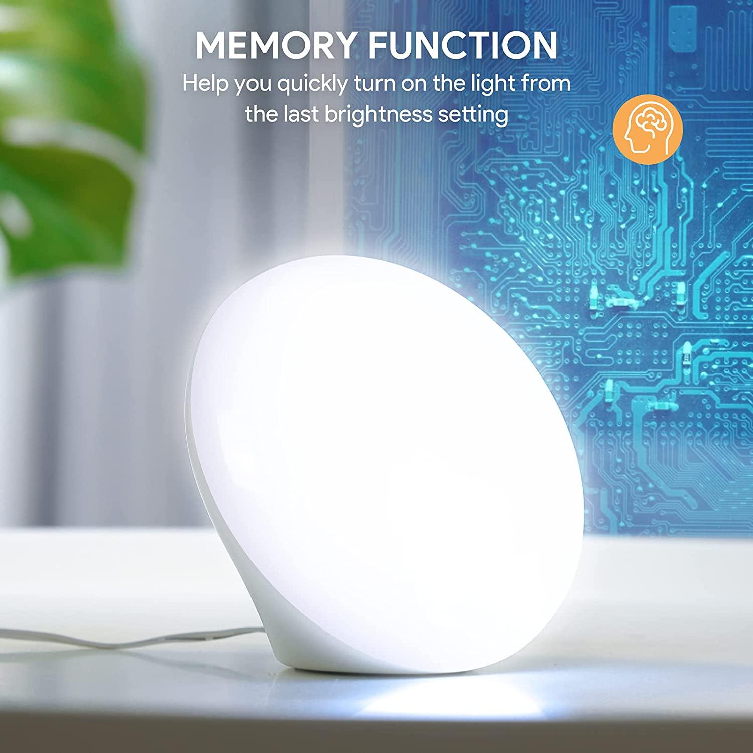 UIGHTOWN 10000LUX Sad Lamp - Light Therapy Lamp With 360° Field, 3 Color Temps, 4 Brightness Levels & Remote