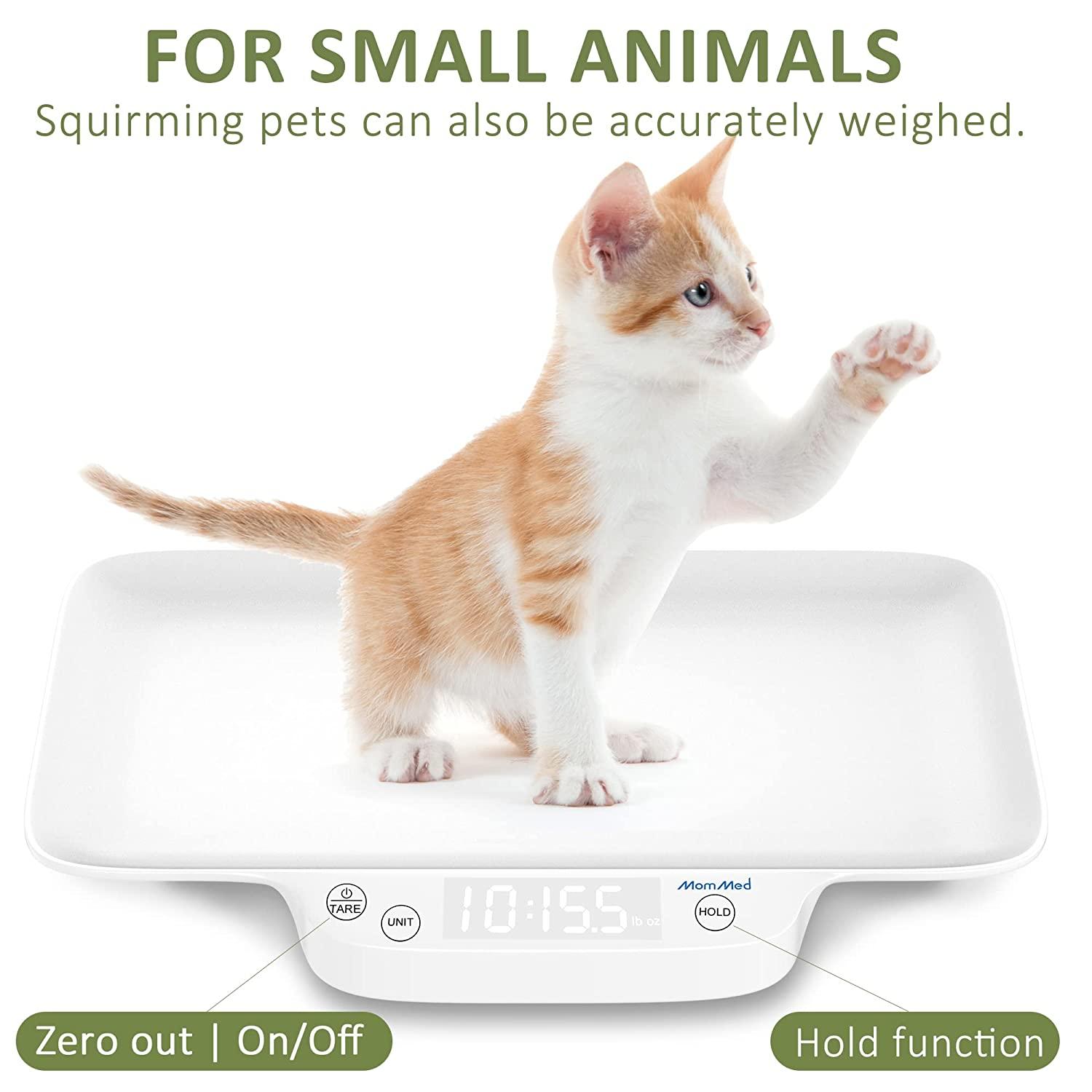 MomMed Digital Pet Scale, Portable Pet Dog Cat Scale with Hold and Tare
