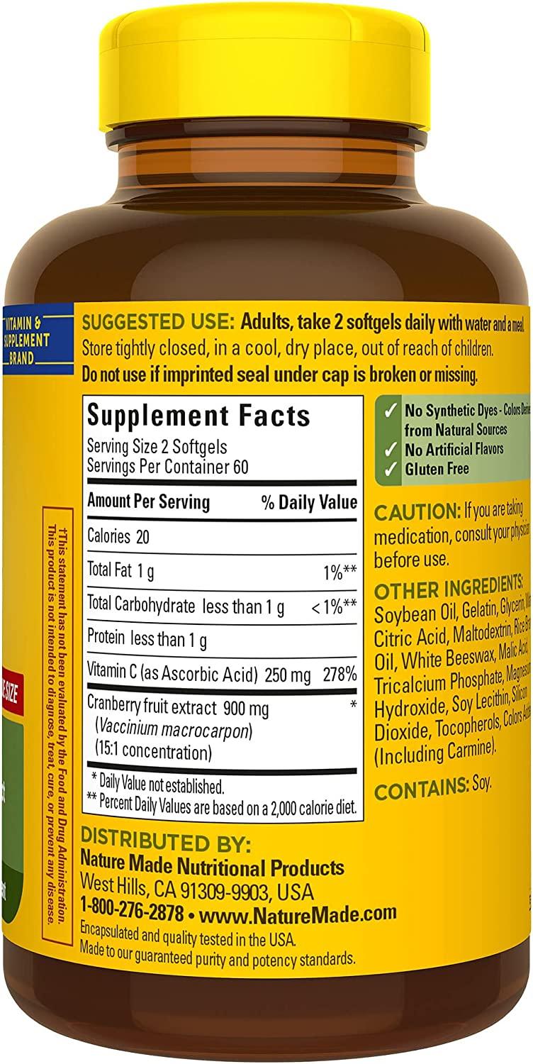 Nature Made Cranberry with Vitamin C Softgels Immune & Antioxidant