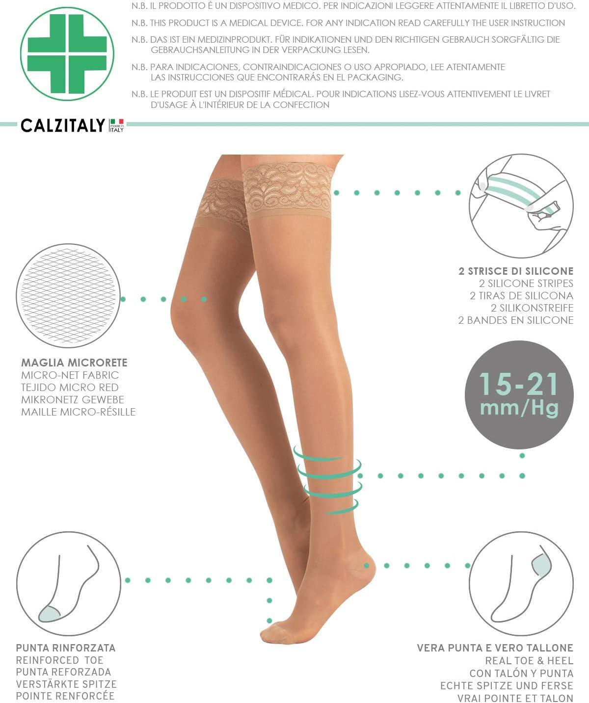 Medical Stay-Up Compression Stockings Class 2, Open Toe, Black
