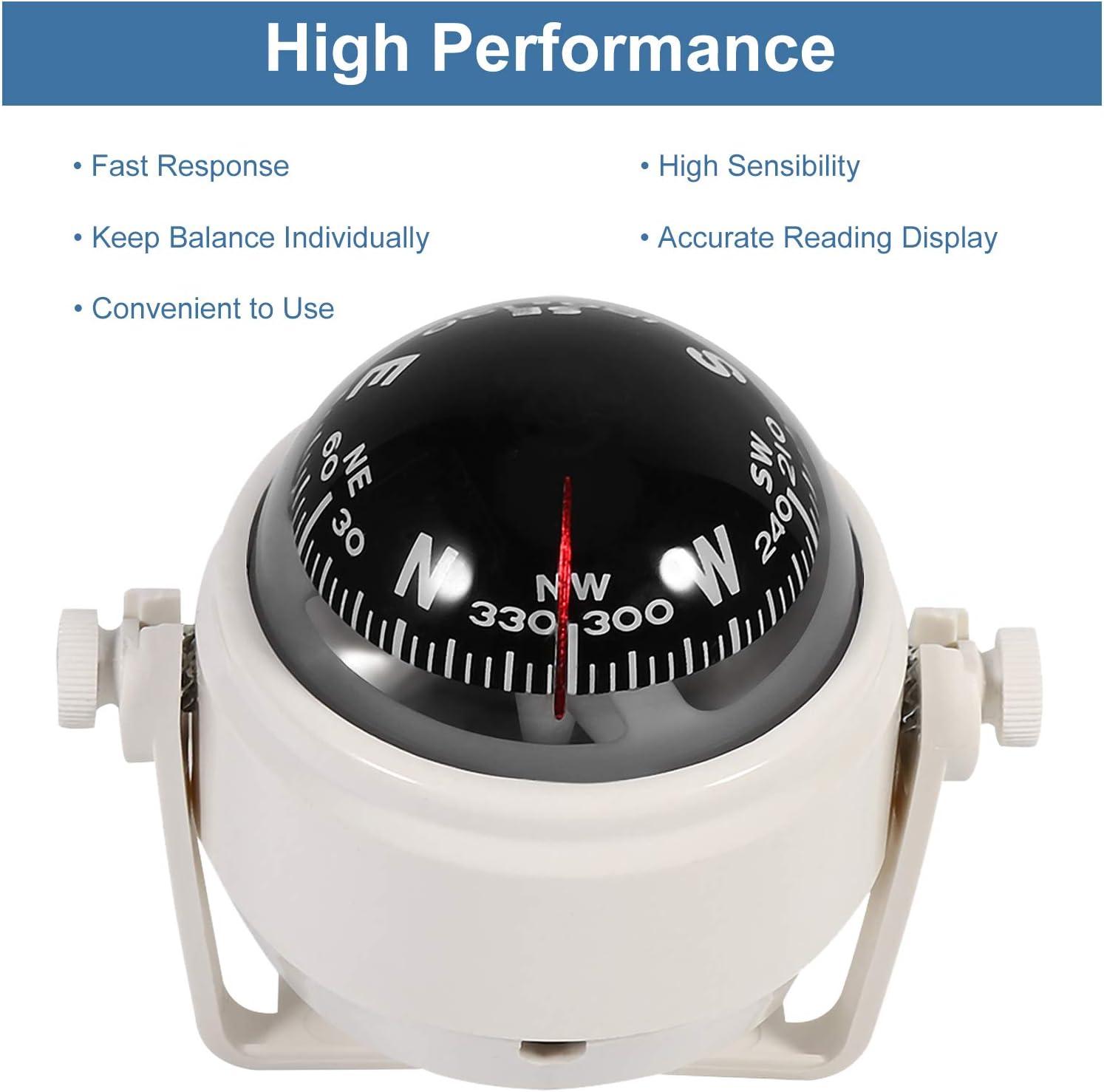 Yosoo Health Gear Boat Navigation Compass, Marine Electronic Compass Voyager Dashboard Bracket
