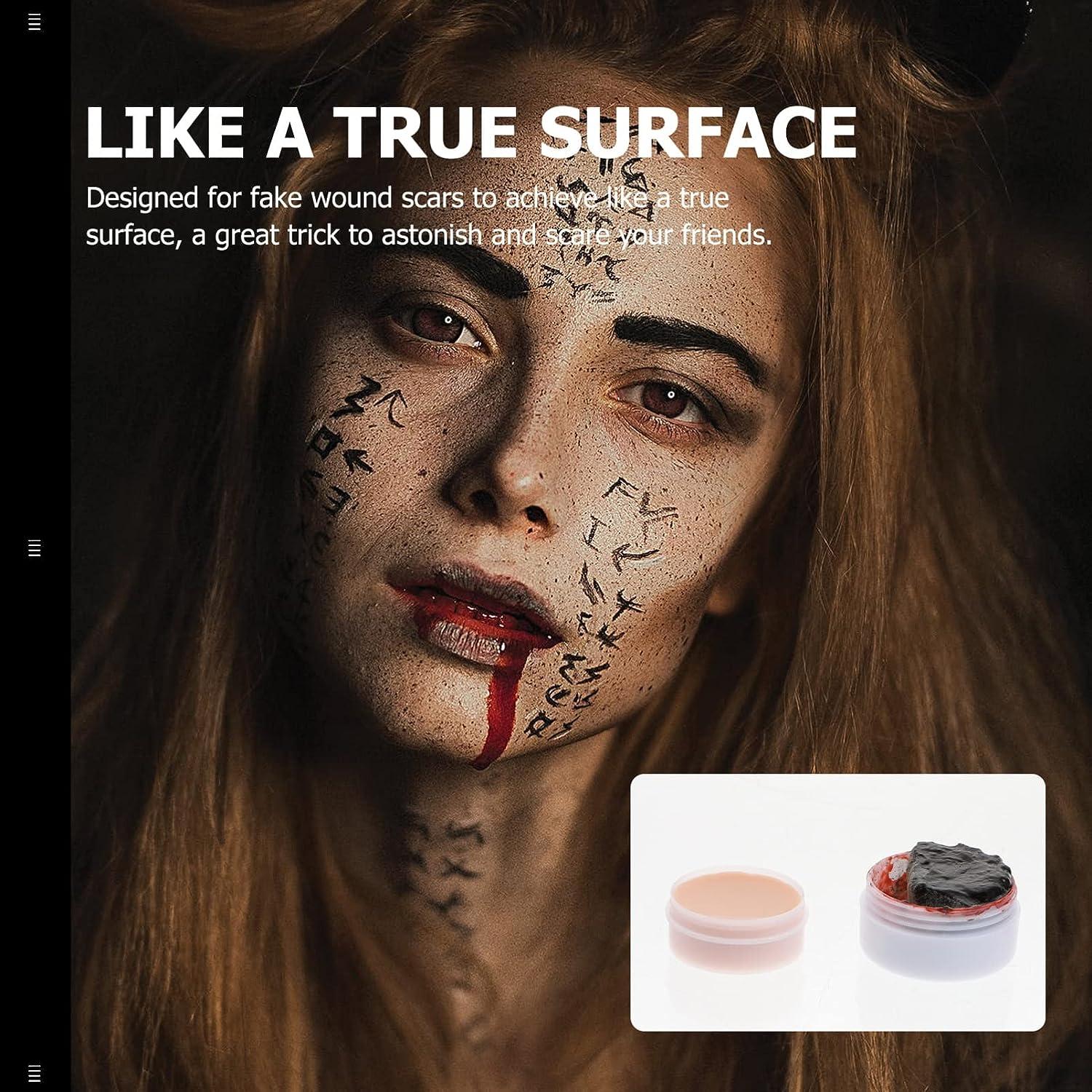 Ciieeo 1 set Halloween fake wounds wax halloween makeup supplies Halloween  Makeup Kit MakeupFake Scar Blood Props