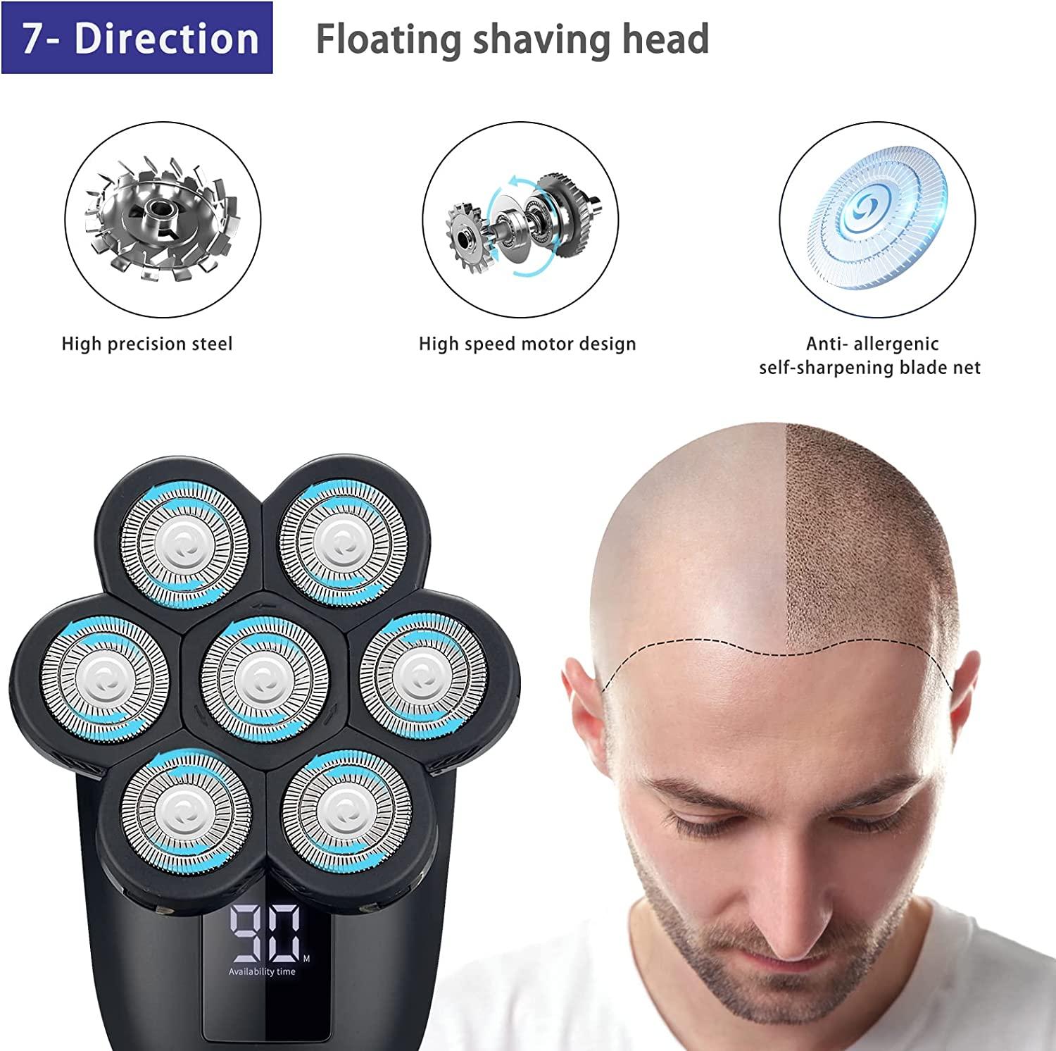 Electric Head Shavers for Bald Men, Upgraded Head Shaver 7 Floating