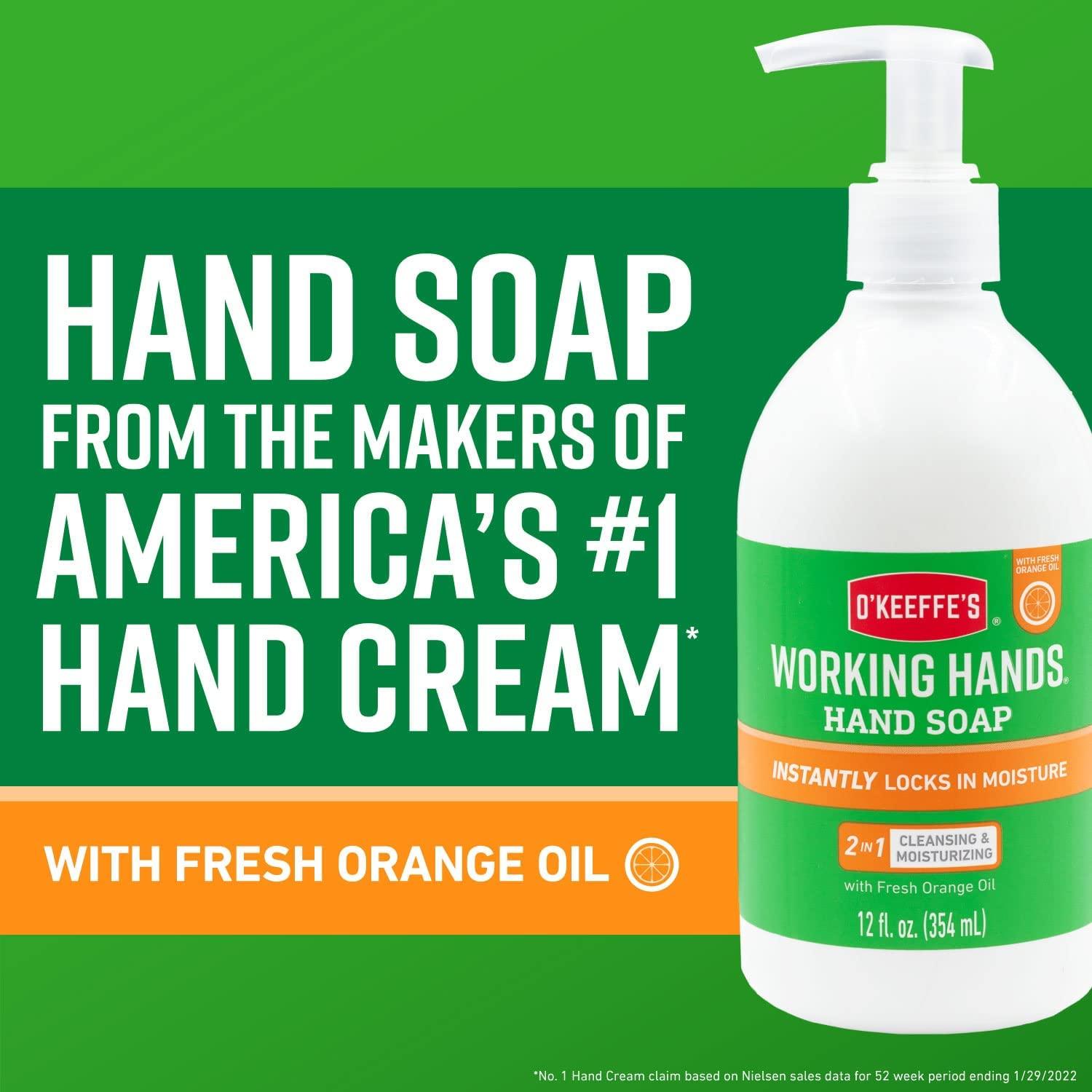 O'Keeffe's Working Hands Moisturizing Hand Soap with Fresh Orange Oil, 12  oz Pump (Pack of 2)   price tracker / tracking,  price history  charts,  price watches,  price drop