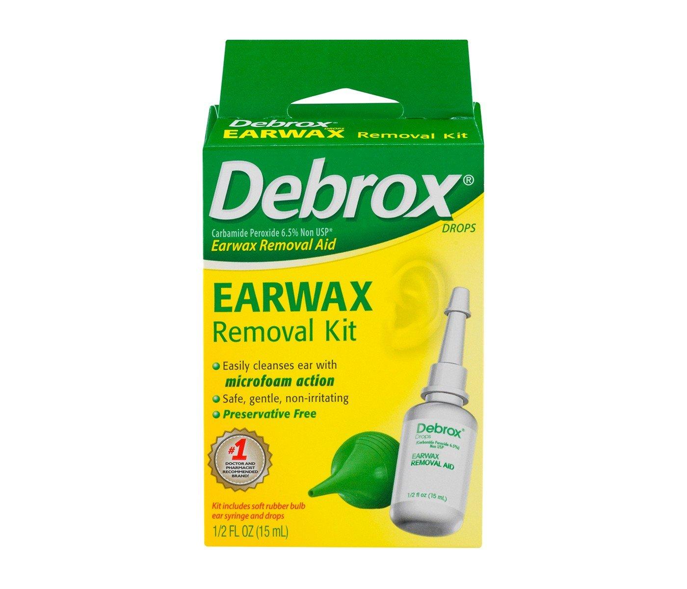 Debrox Earwax Removal Kit (2 Kits) 0.5 Fl Oz (Pack of 2)