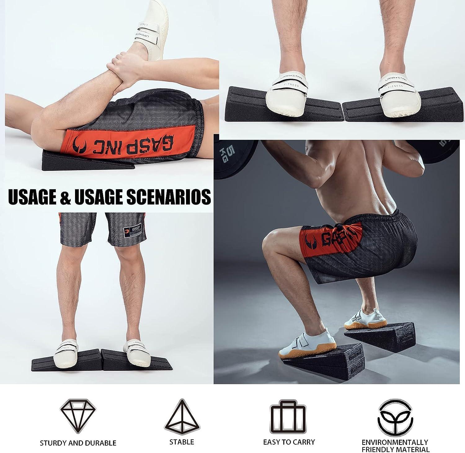 Gymkara Cork Squat Wedge Block 2 Pack - Non-slip Heel Raised Squat Wedge and Calf Raise Block - Beveled Board for Squats to Prevent Muscle Tension and Optimize Squat Shape Gymkara Cork Squat Wedge Block 2 Pack - Non-slip Heel Raised Squat Wedge and Calf Raise Block - Beveled Board for Squats to Prevent Muscle Tension and Optimize Squat Shape