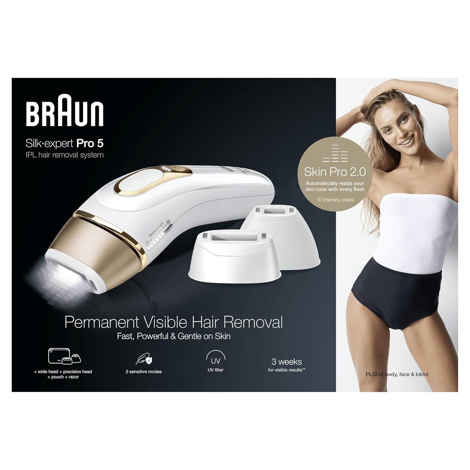 Braun IPL Silk-Expert Pro 5 PL5242 Hair Removal Device - Home