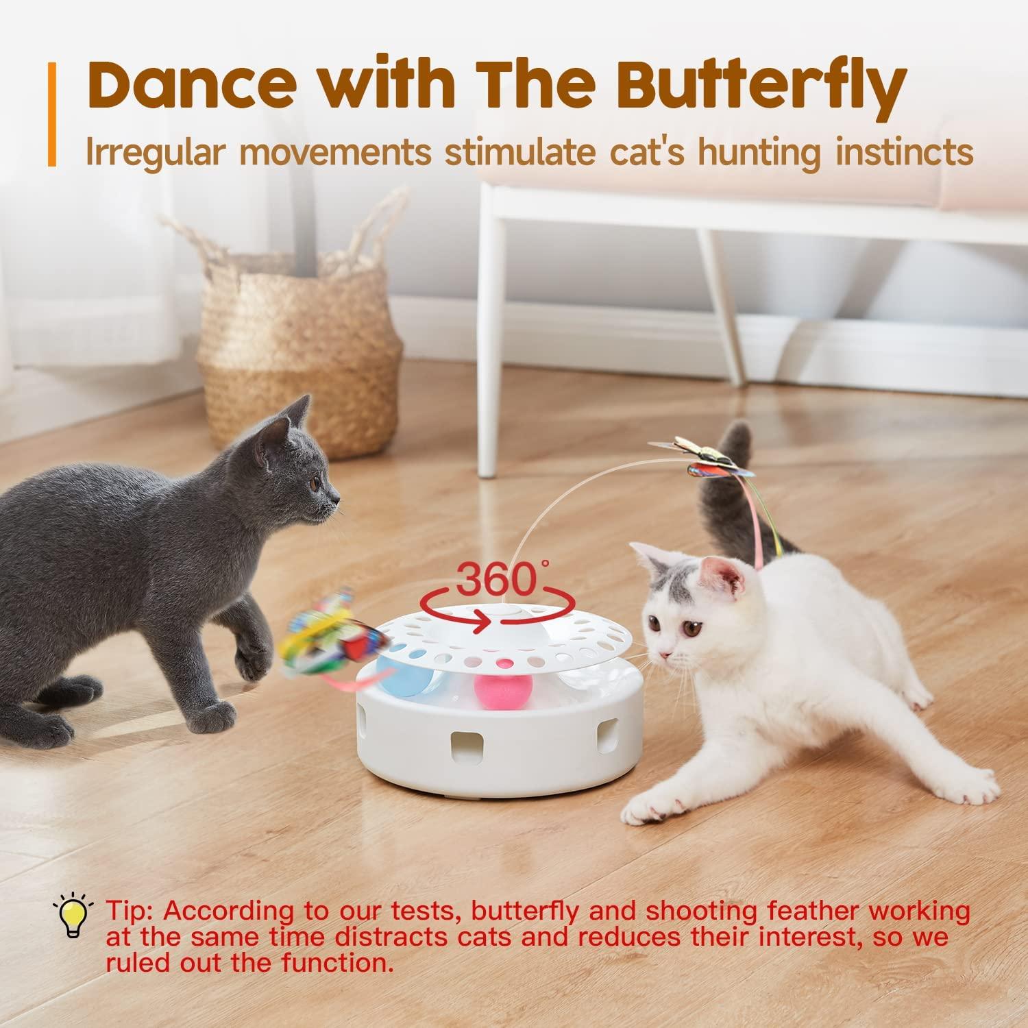 Interaktives Katzenspielzeug – Elektrischer Schmetterling Für Jagdübungen Mit 360° Rotation
