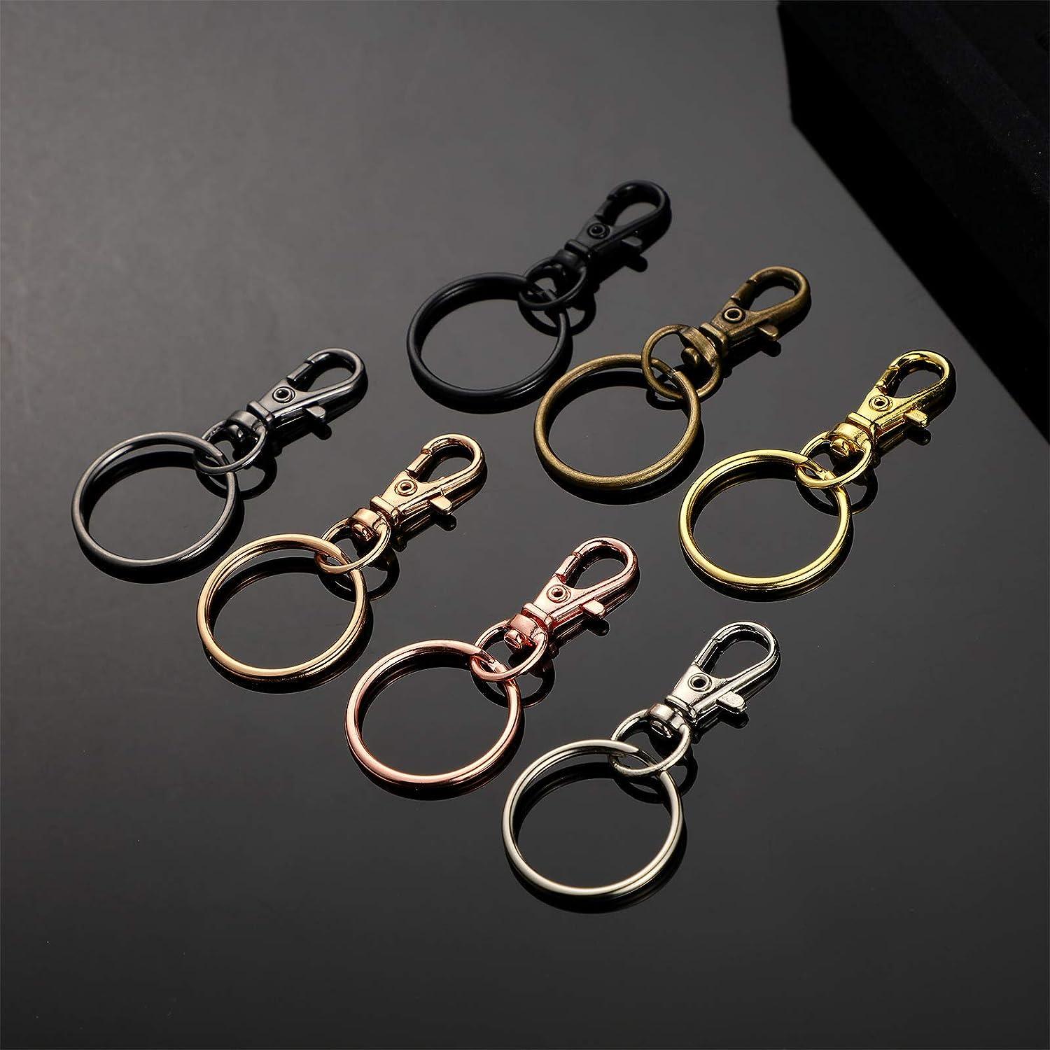 EORTA 50 Pcs 38mm Lobster Claw Clasp Stainless Steel Swivel Clasps Trigger Snap Hooks Landyard Clip Jewelry Findings for Keychain Sewing Craft DIY, Si