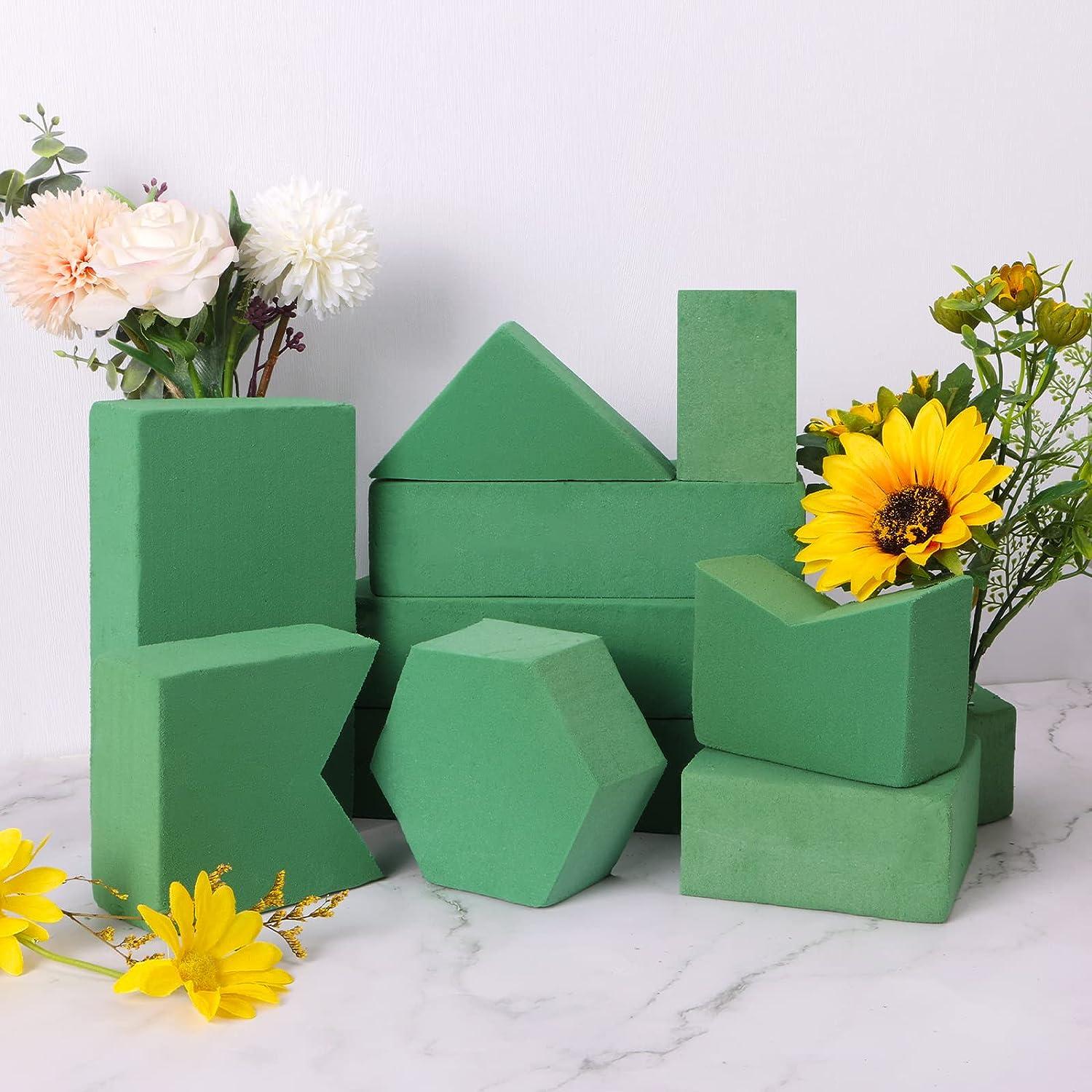 Whonline 8pcs Floral Foam Blocks, Wet and Dry Green Floral Bricks(7.5 L x 4  W x 2 H) for Home Arts & Crafts Projects, Flower Arrangement, DIY Baskets,  Wedding, Birthdays, and Garden Decorations