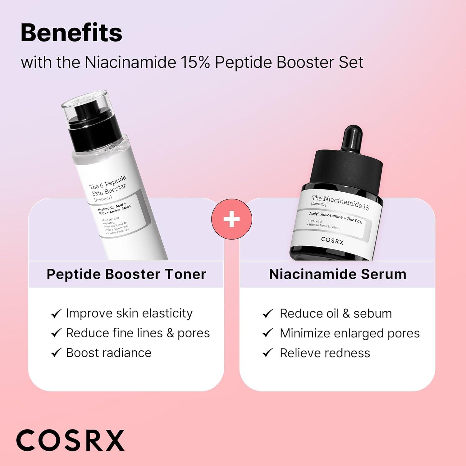 COSRX Niacinamide 15% Peptide Booster Set - Amazon Exclusive