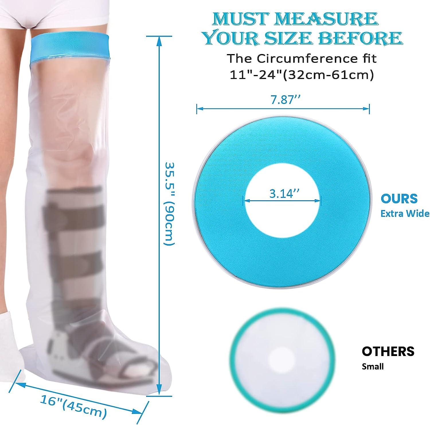 Waterproof Cast Covers for Shower Leg Adult Full long leg Protection to Wounds, Keeps Cast and