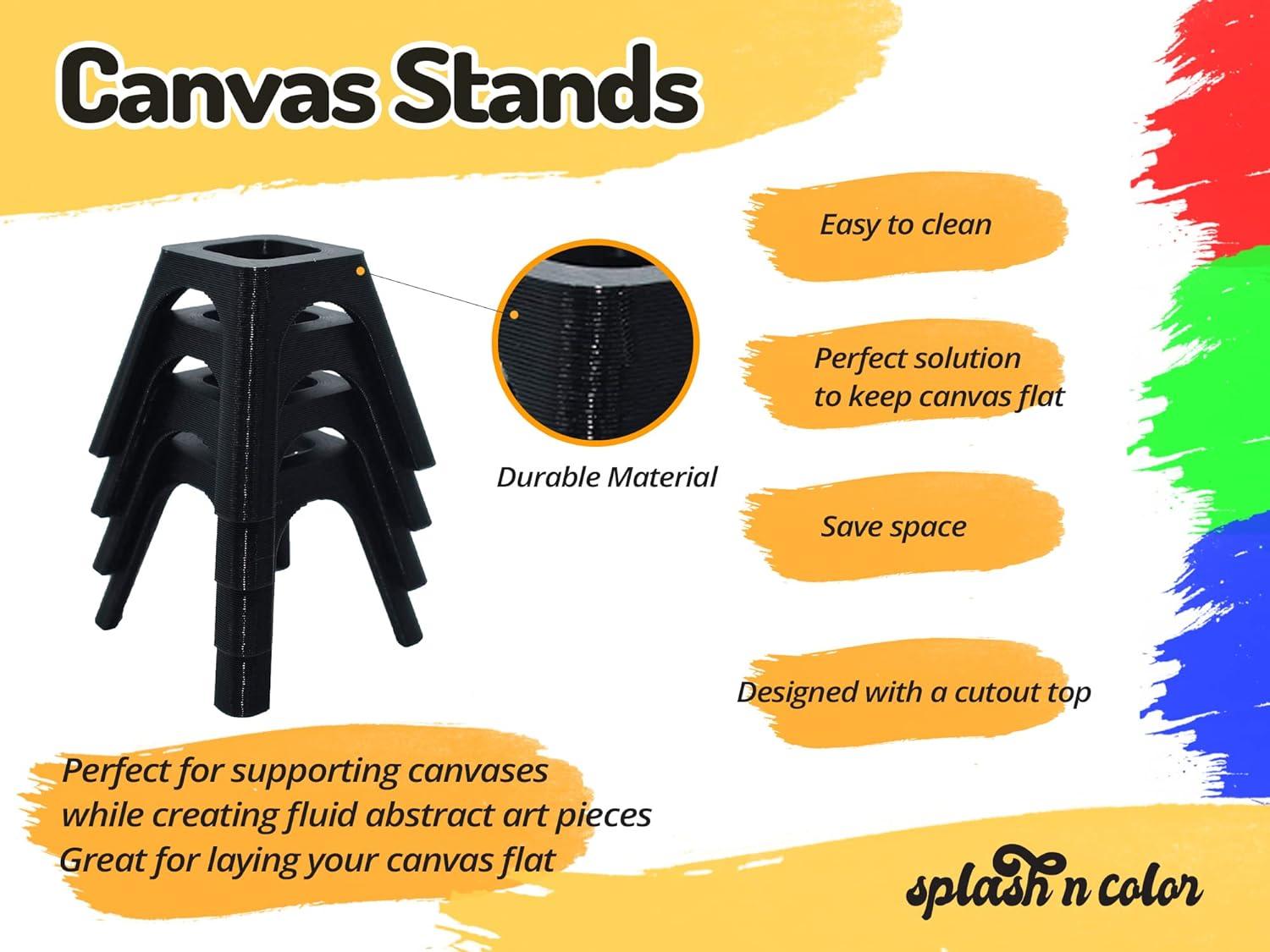 Canvas Stand for Paint Pouring | Canvas Feet Risers Tool Holder for ...