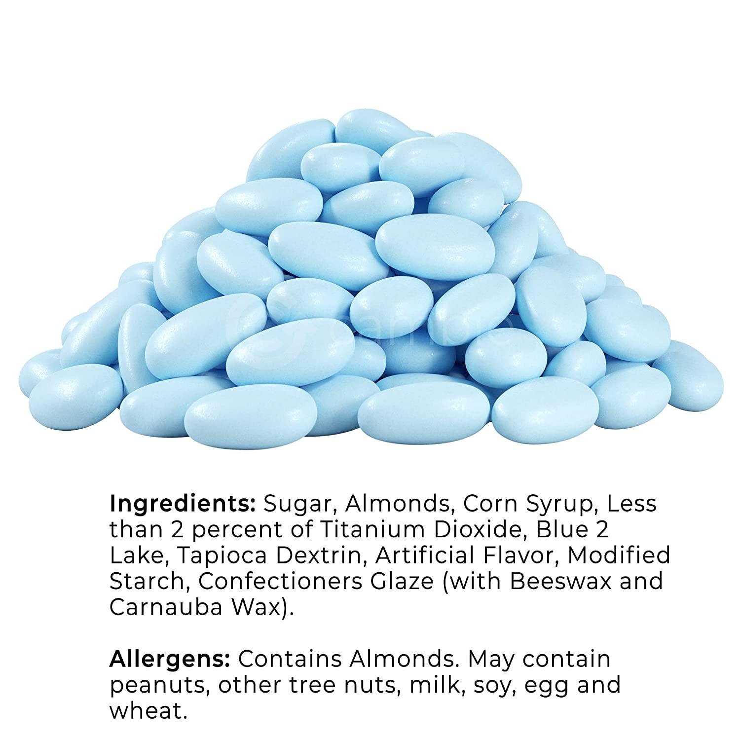 Cambie Jordan Almonds Pastel Blue Candy Almonds in Assorted Colors Premium Roasted Almonds
