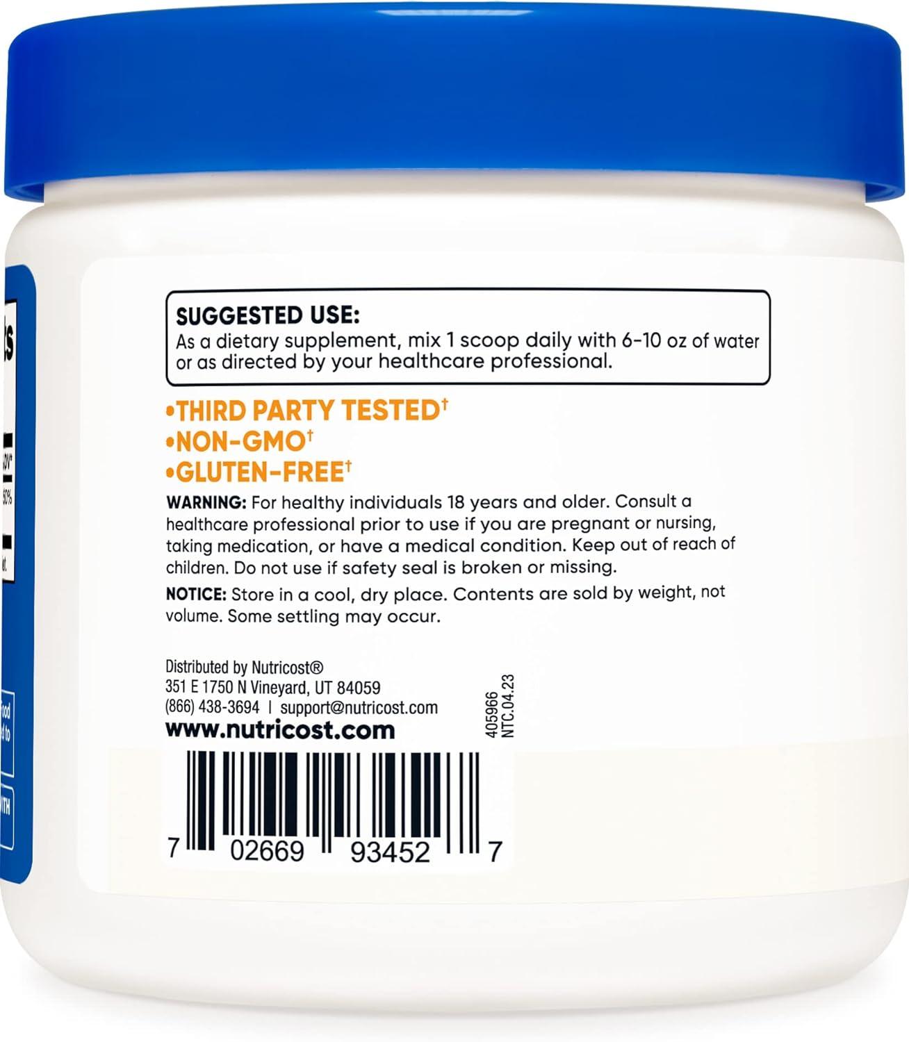 Nutricost Magnesium Glycinate Powder 250g Unflavored 8.81oz (1 Pack)