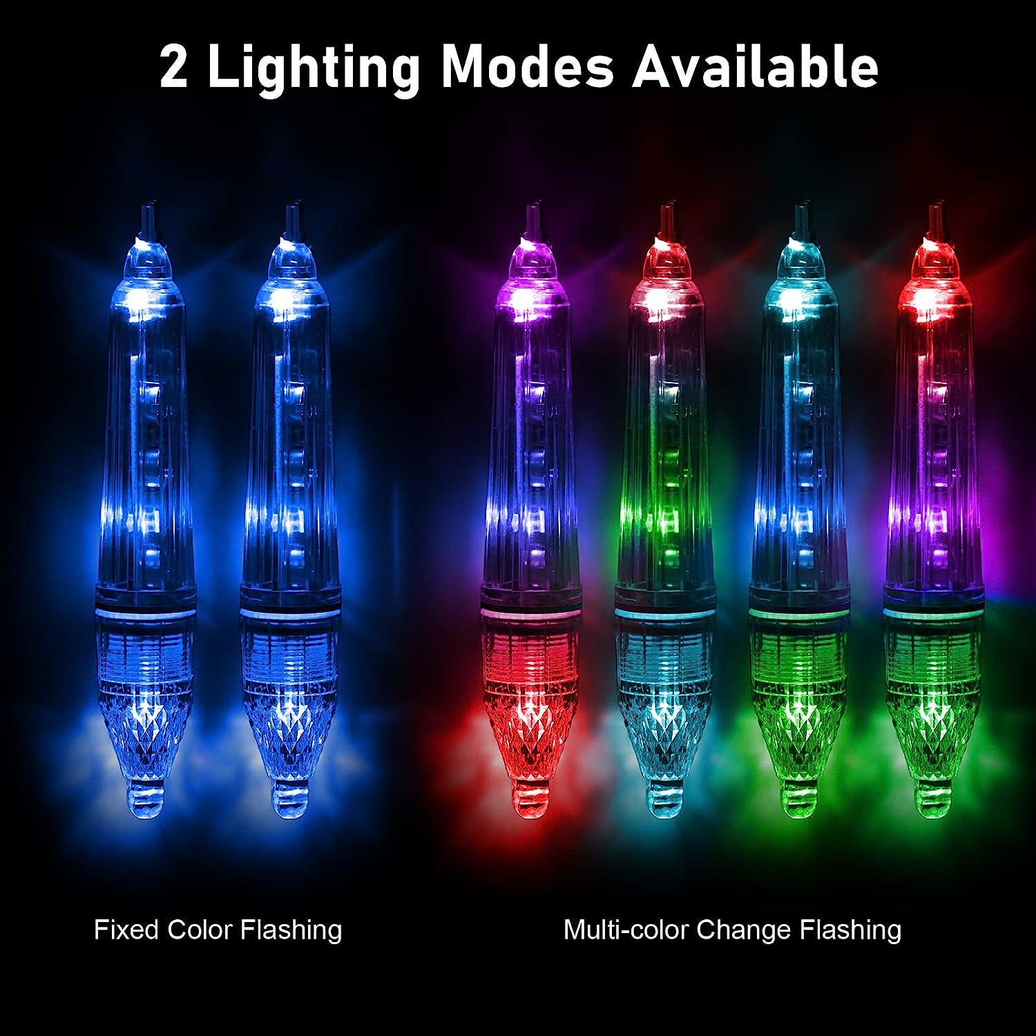 Linkstyle 6 Pack Deep Drop Light, Colorful Flashing Strobe LED Fishing  Lights, Waterproof Diamond Tubular Underwater Fishing Lure Light  Attractants for Saltwater Freshwater Bass Halibut : : Sports,  Fitness & Outdoors
