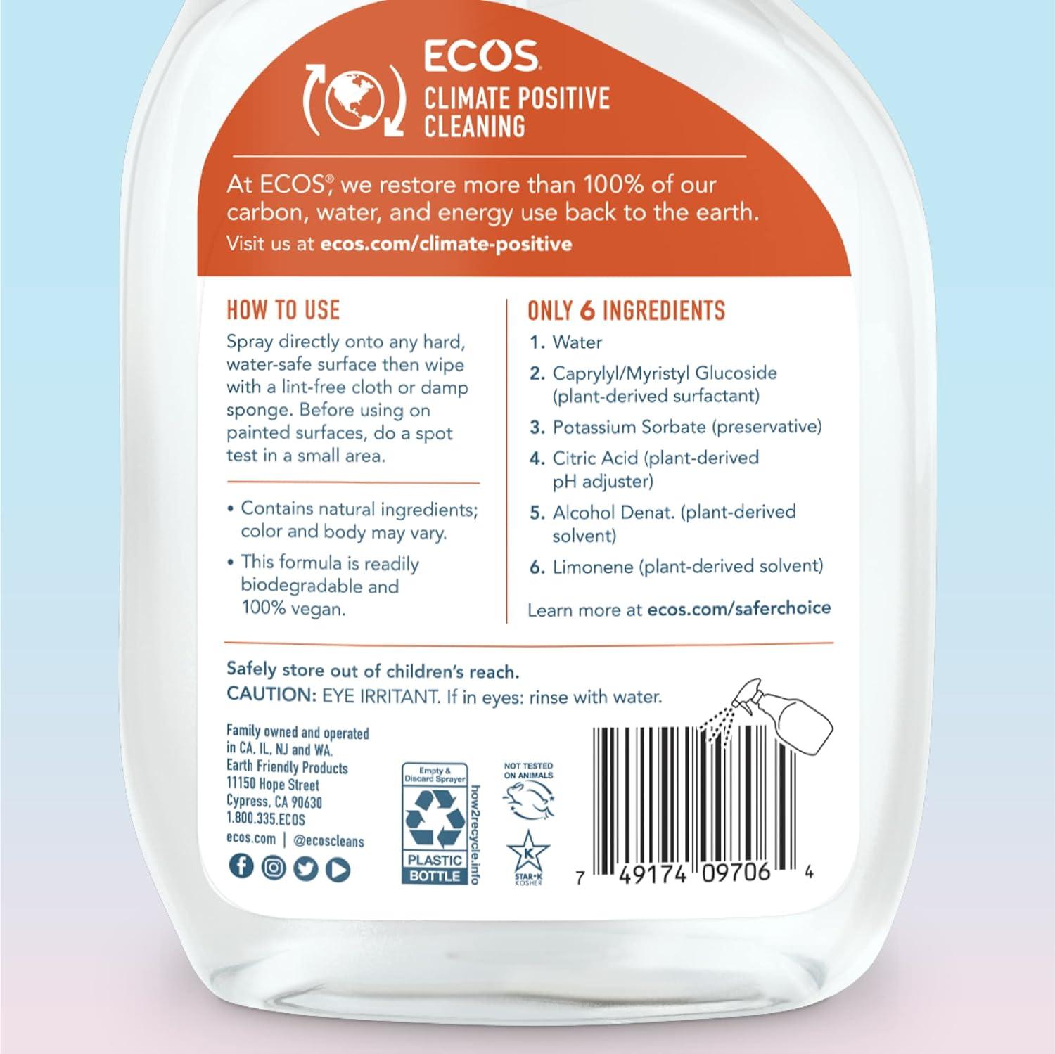 ECOS All Purpose Cleaner Orange 22oz Bottle by Earth Friendly Products