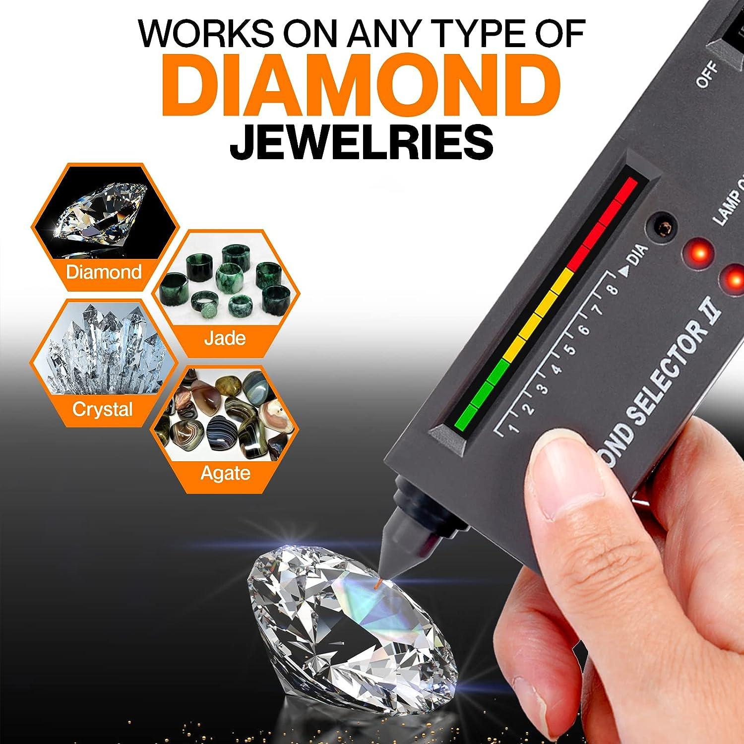 GOSONO V2 Diamond Detector Tester Selector Gemstone Tool Diamond Selector  Diamond Tester Gems Jewelry Test Tool LED Audio