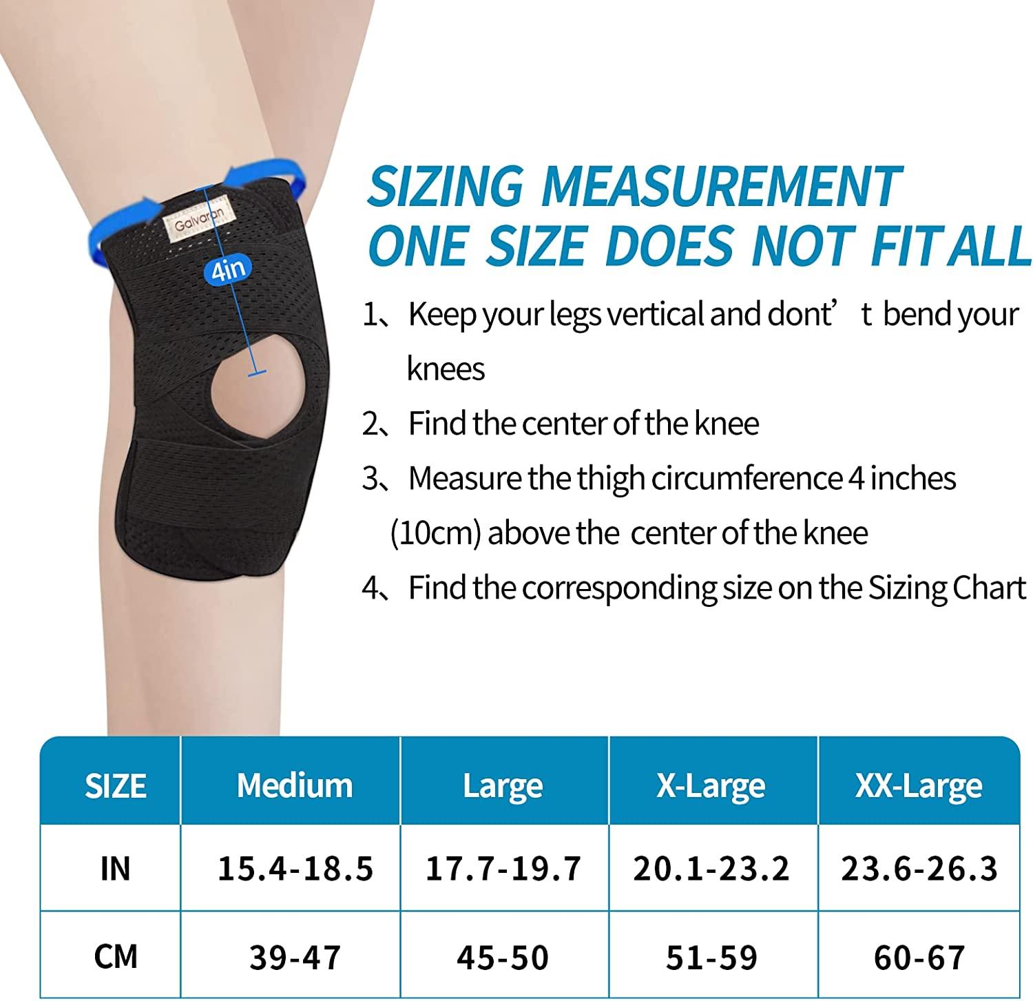 Galvaran Knee Brace with Side Stabilizers for Meniscal Tear Knee Pain ...