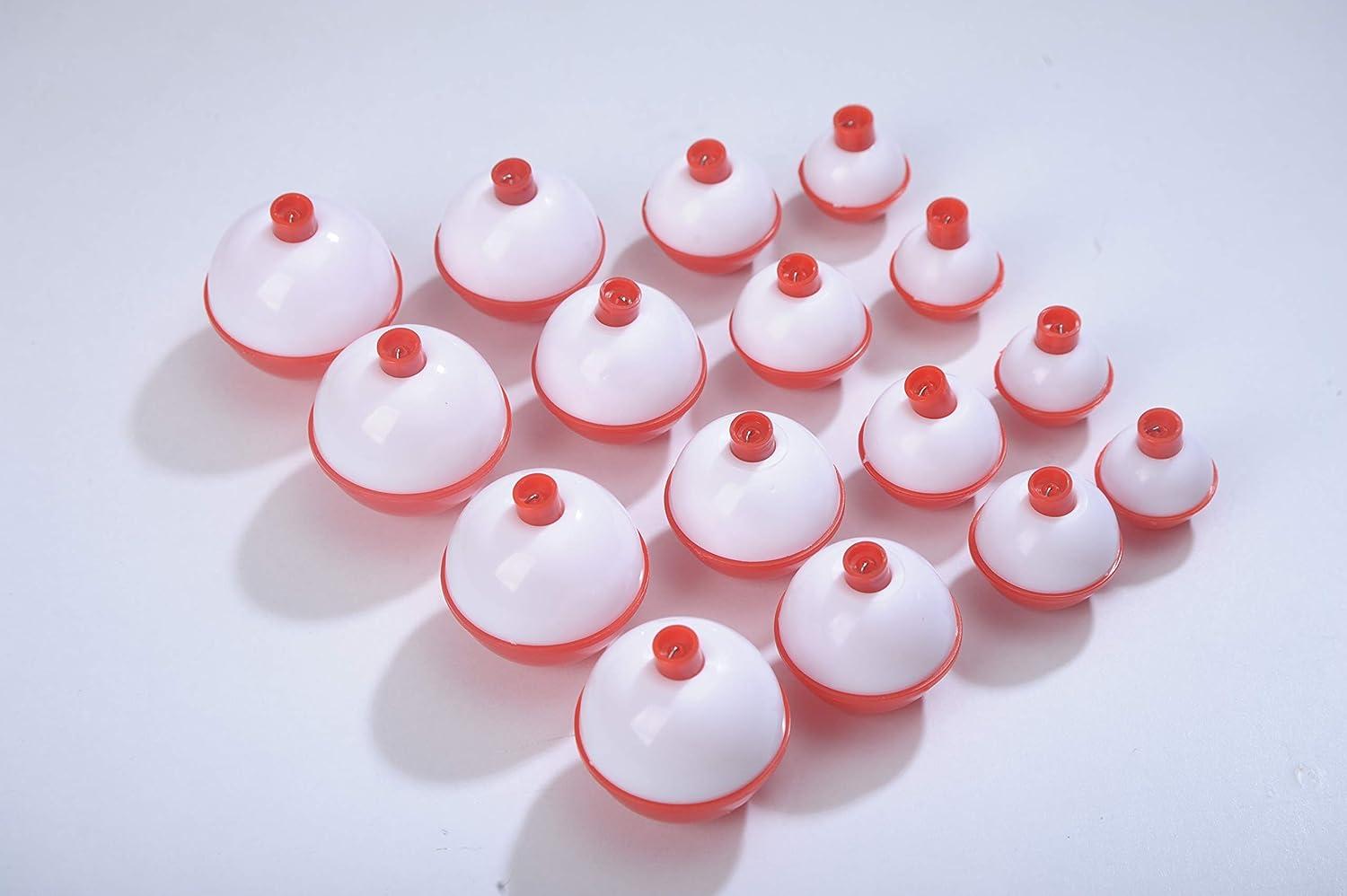 WUYUEJXI Fishing Bobbers Assortment, Large & Small Red and White