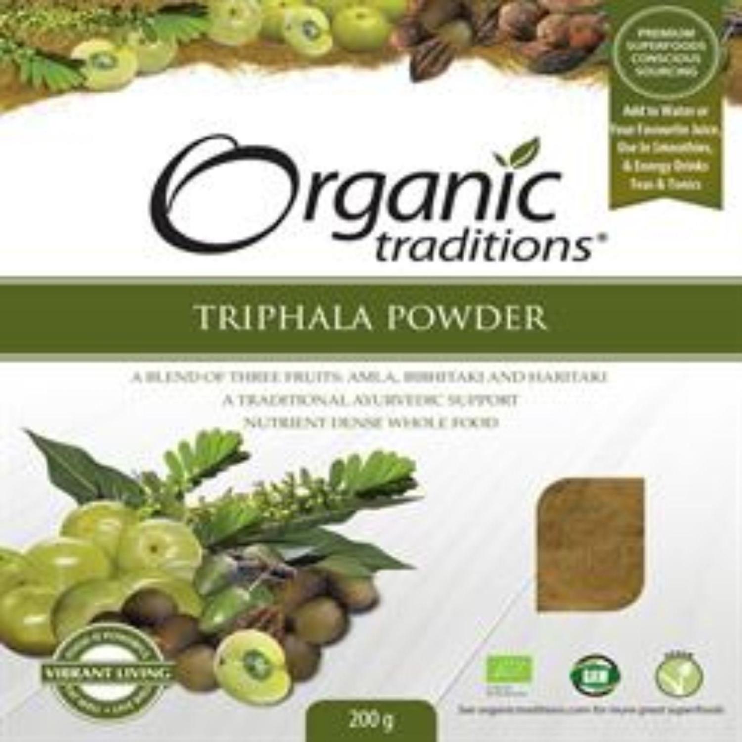 Organic Traditions Triphala Powder 200g Pure and Organic Herbal