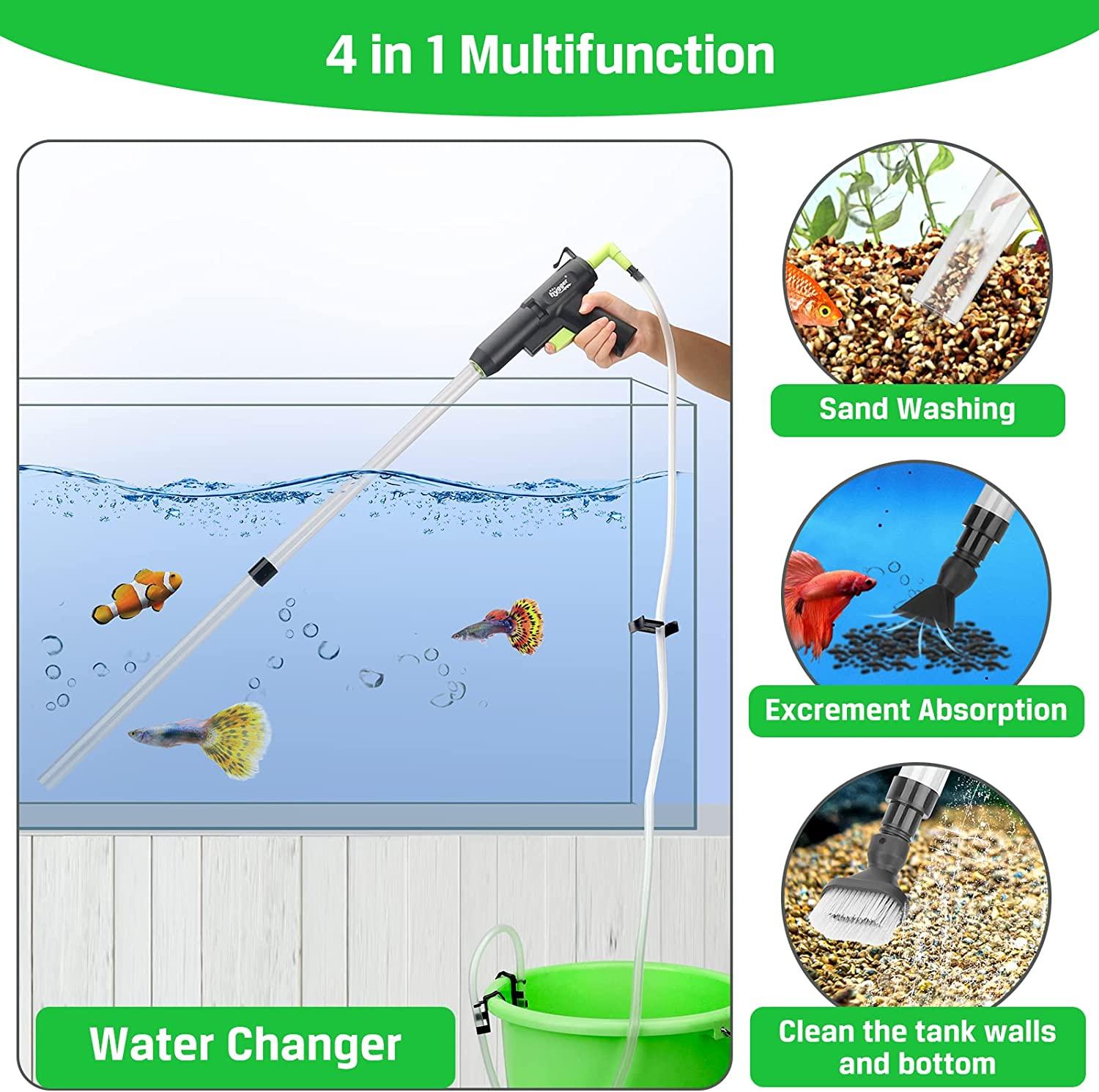hygger Upgrade Aquarium Gravel Cleaner, Latest Fish Tank Siphon Vacuum