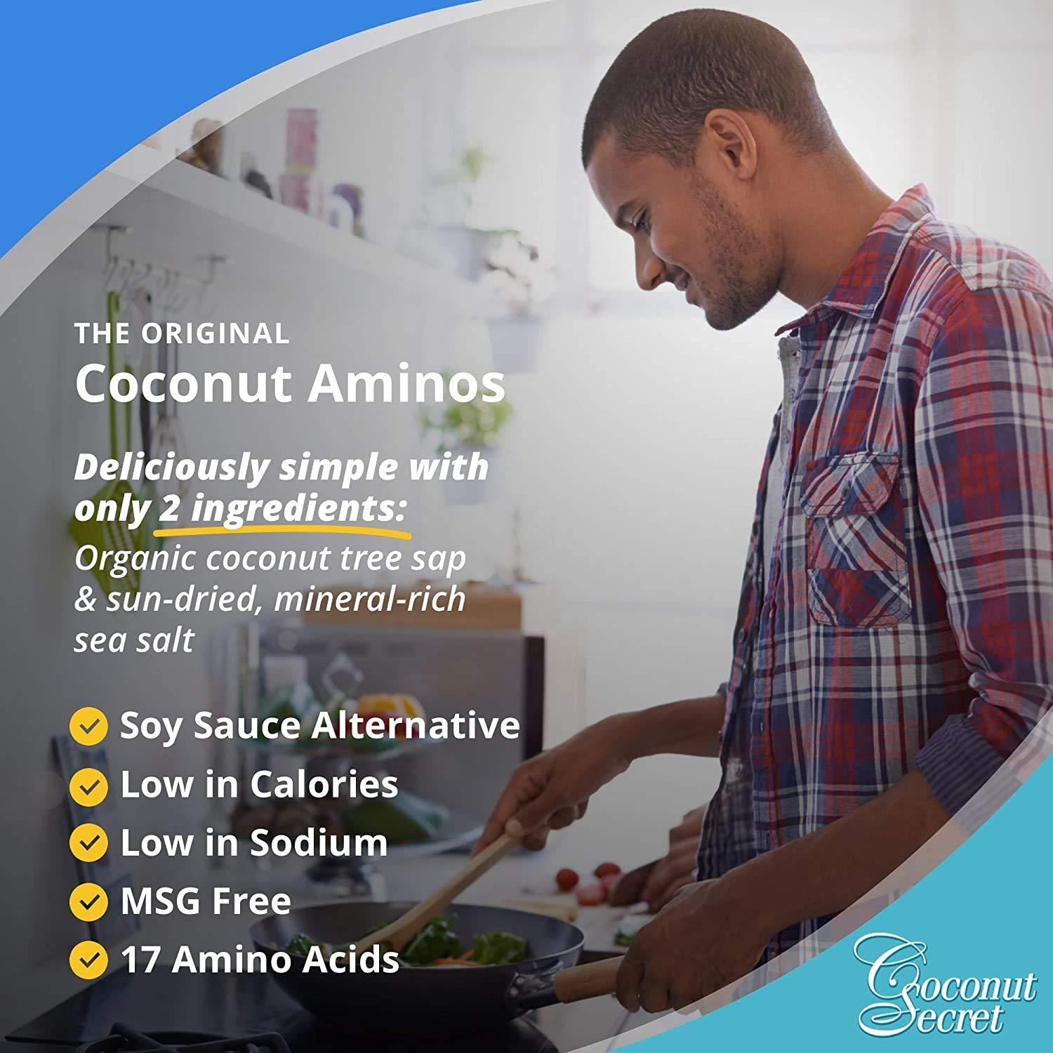 Coconut Secret Coconut Aminos 8 Fl Oz (Pack of 3) Low Sodium Soy