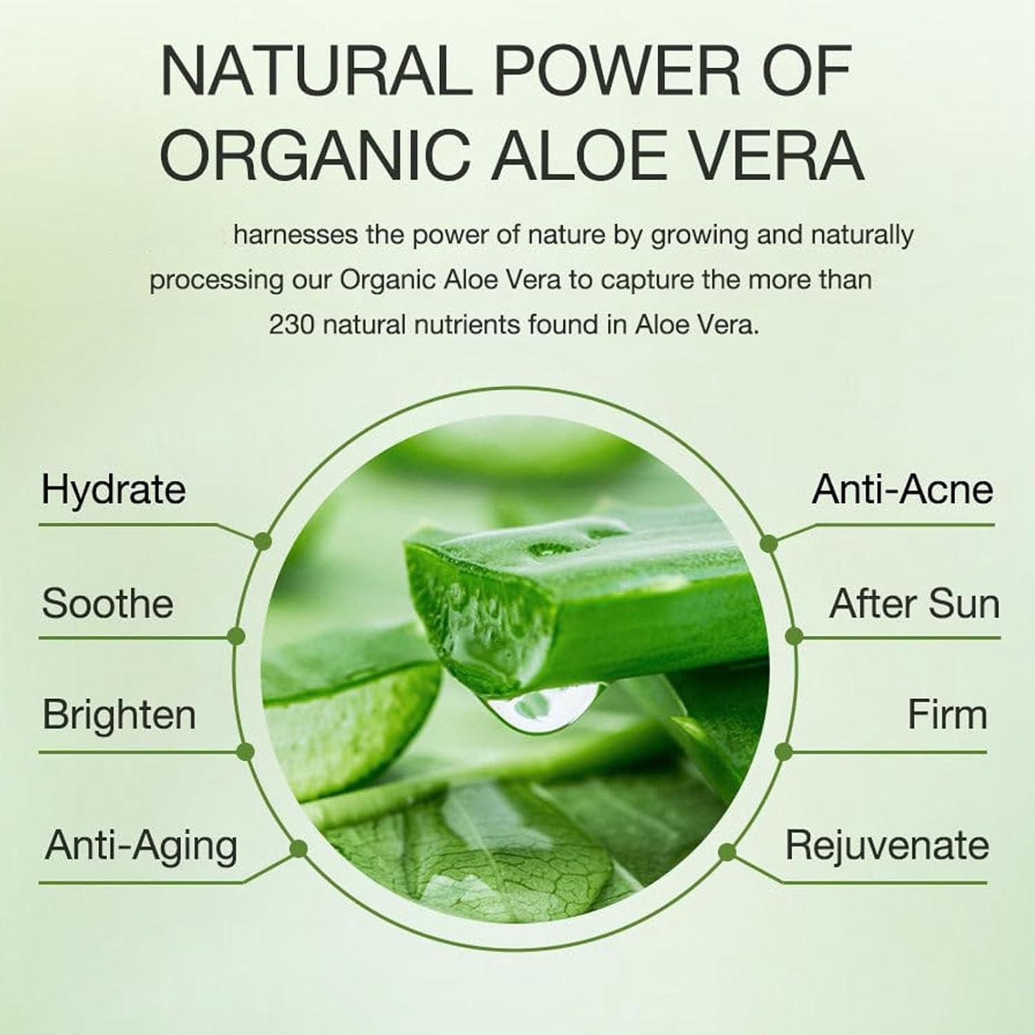 Organic Aloe Vera Gel for Face - Hydrating Cooling & Soothing After Sun  Care | 10.58 fl. oz | Natural Skin Care Beauty Products International  Shipping | Buy Now with Express International Delivery | GoSupps.com